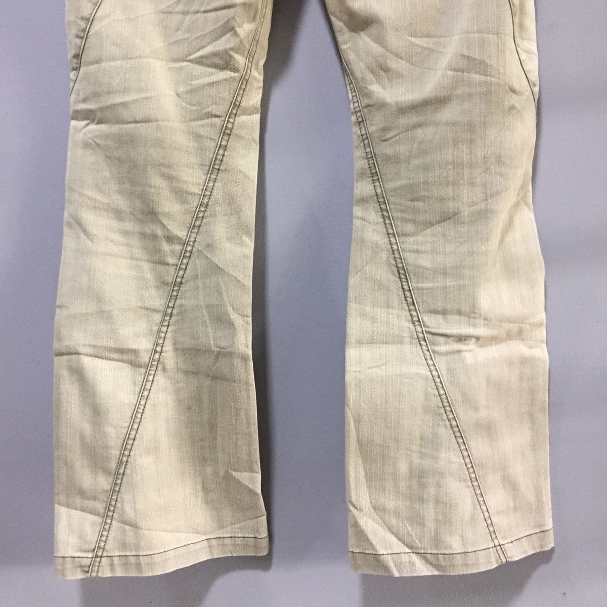 Designer Michel Klien Brown Light Wash Distressed Denim Size US 32 / EU 48 - 7 Thumbnail