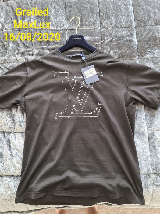 Louis Vuitton Louis Vuitton Stitch Print and Embroidered T-Shirt