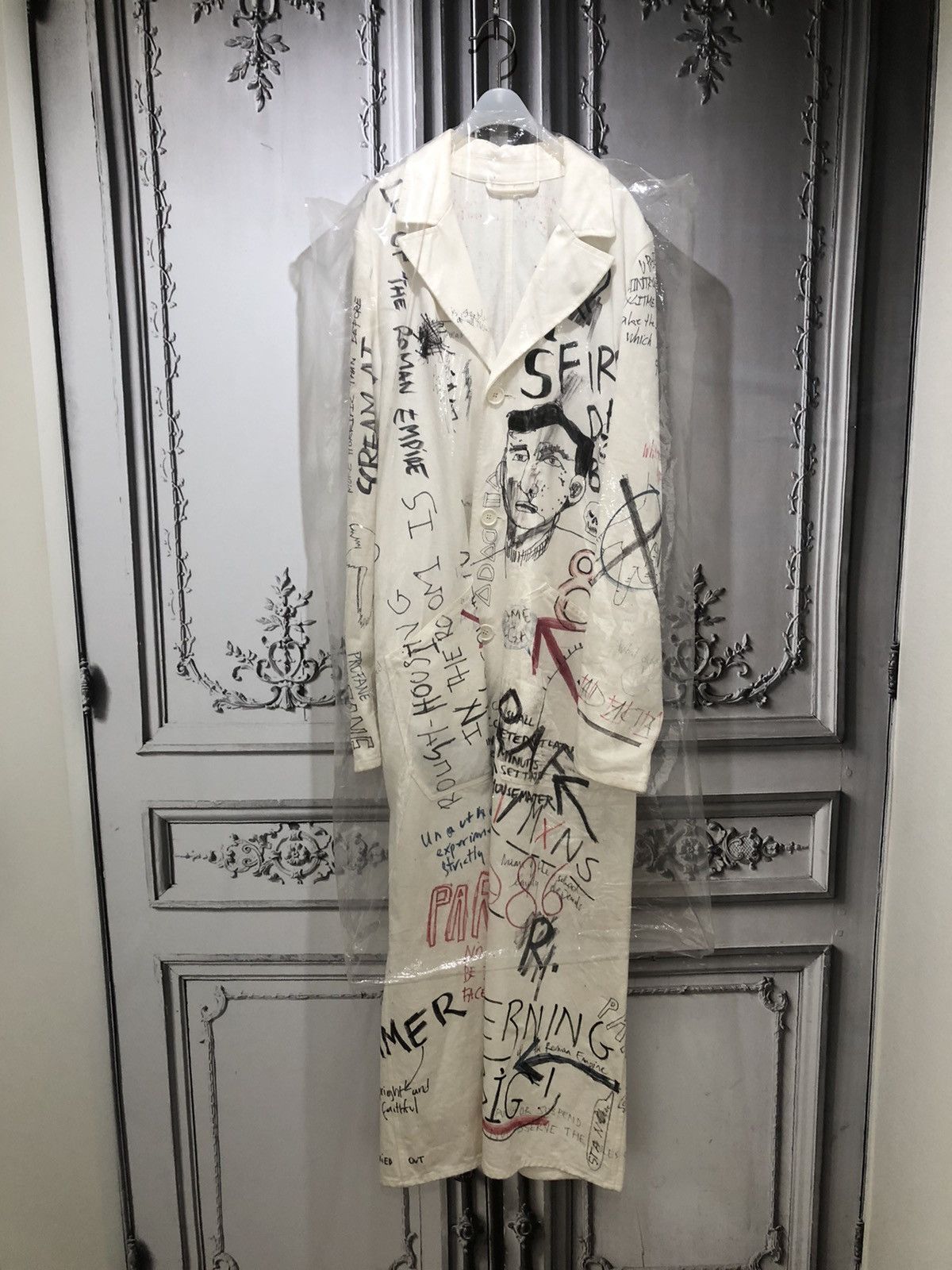 Raf simons graffiti lab coat best sale