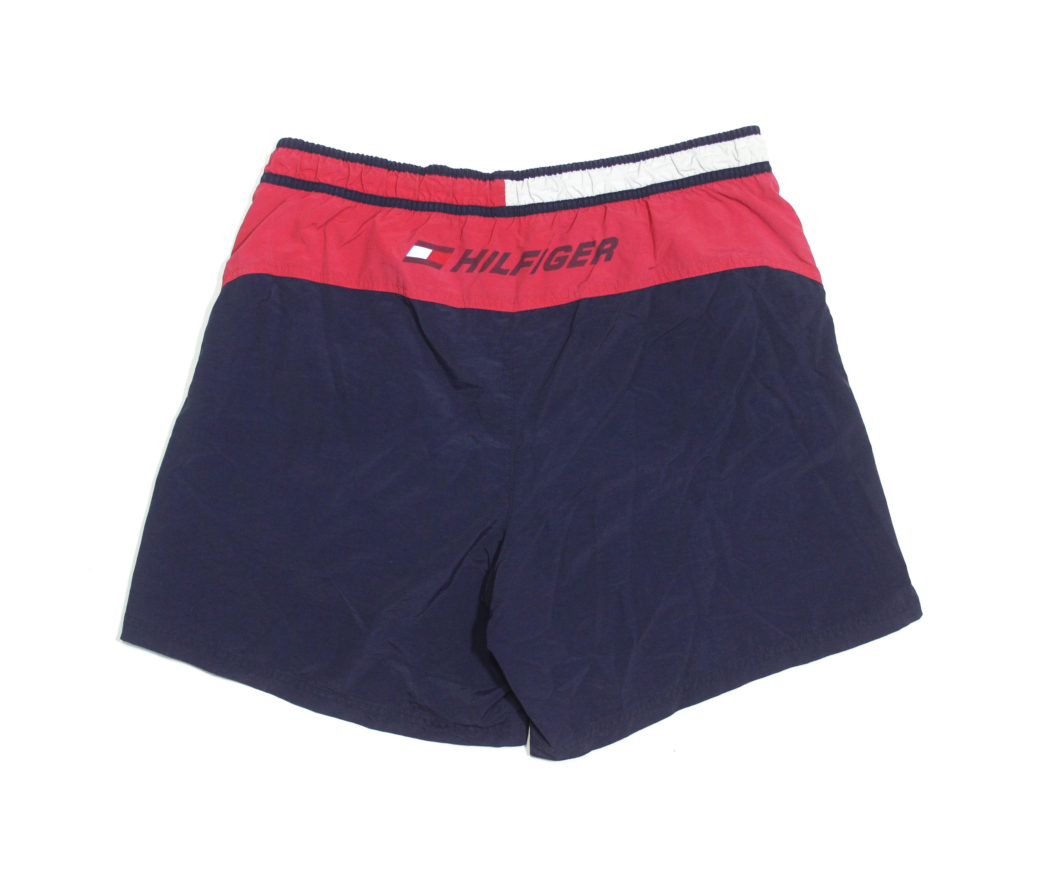 Tommy Hilfiger 90S Big Logo Nylon Swim Shorts Vintage M Size Size US 32 / EU 48 - 1 Thumbnail