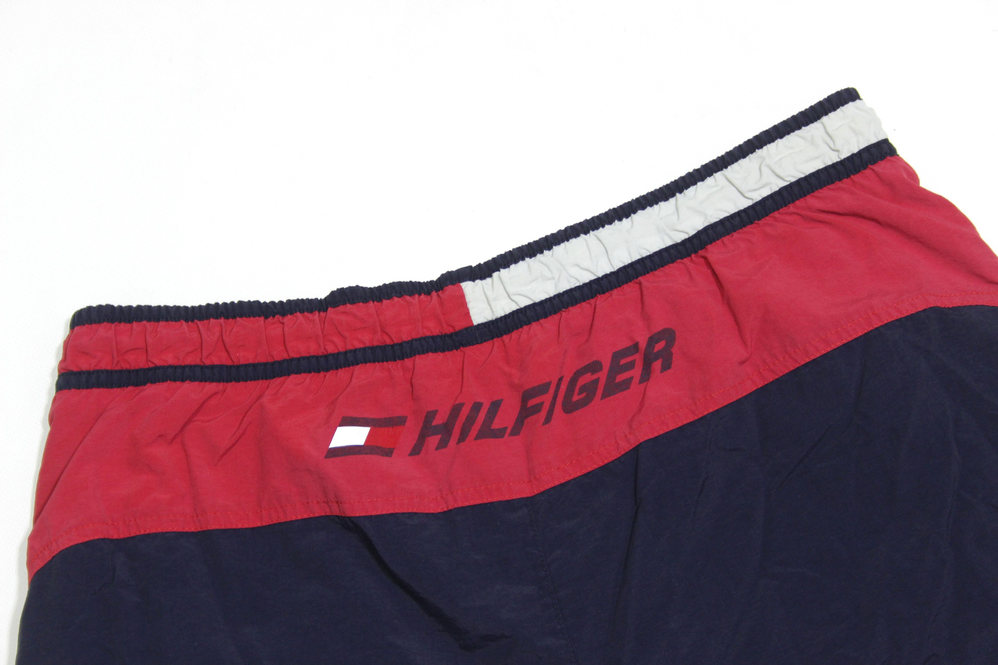 Tommy Hilfiger 90S Big Logo Nylon Swim Shorts Vintage M Size Size US 32 / EU 48 - 4 Thumbnail