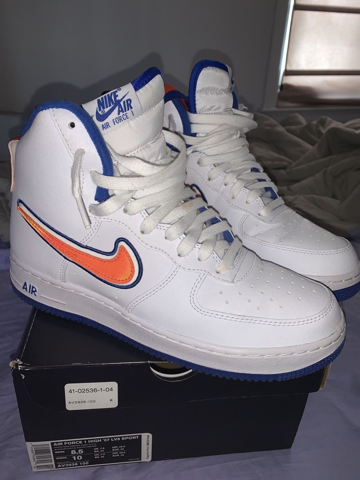 Buy Air Force 1 High '07 LV8 Sport 'Knicks' - AV3938 100