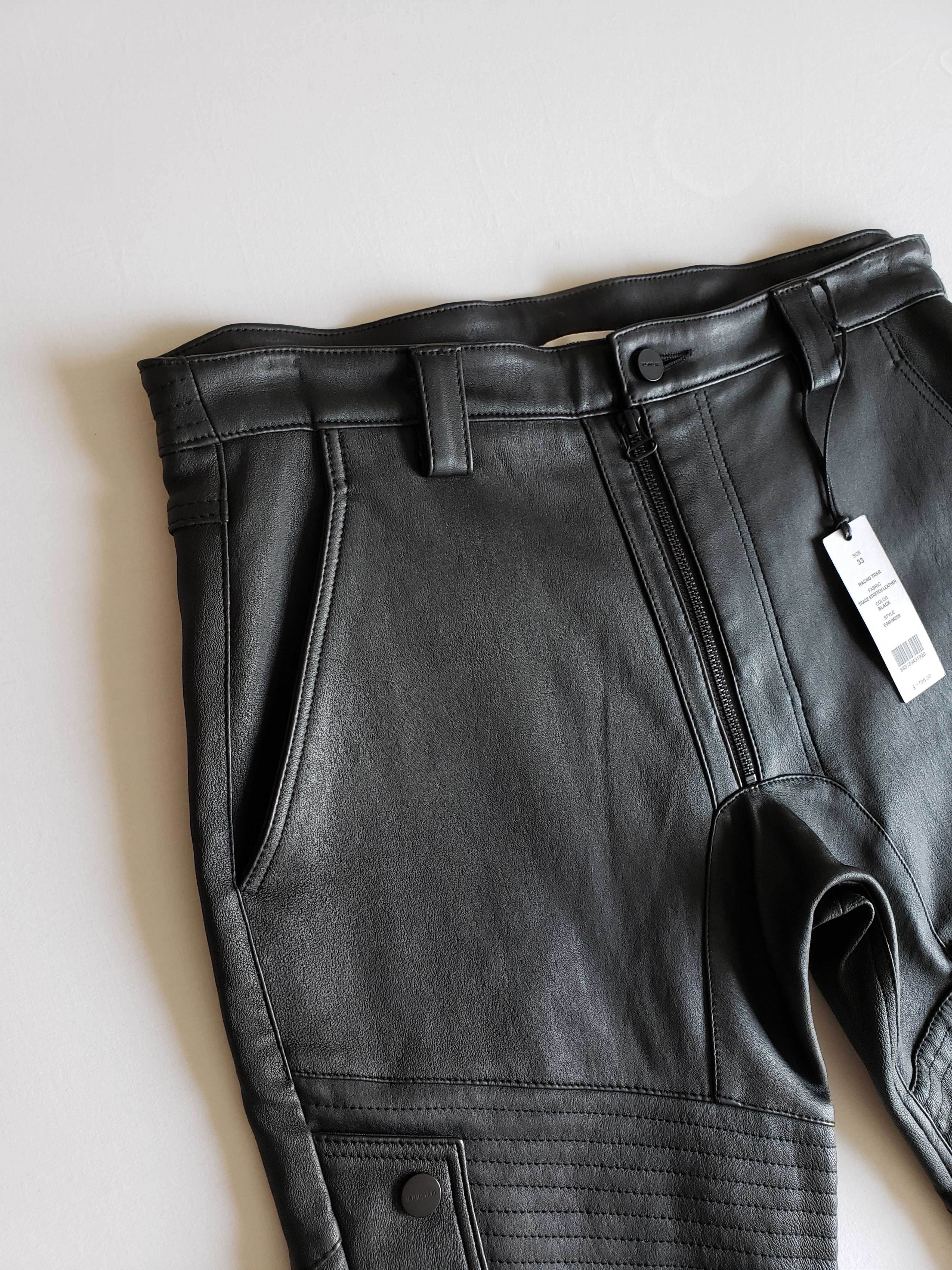 Helmut Lang New H.L $1,795 Leather Moto Pants Size US 33 - 5 Thumbnail