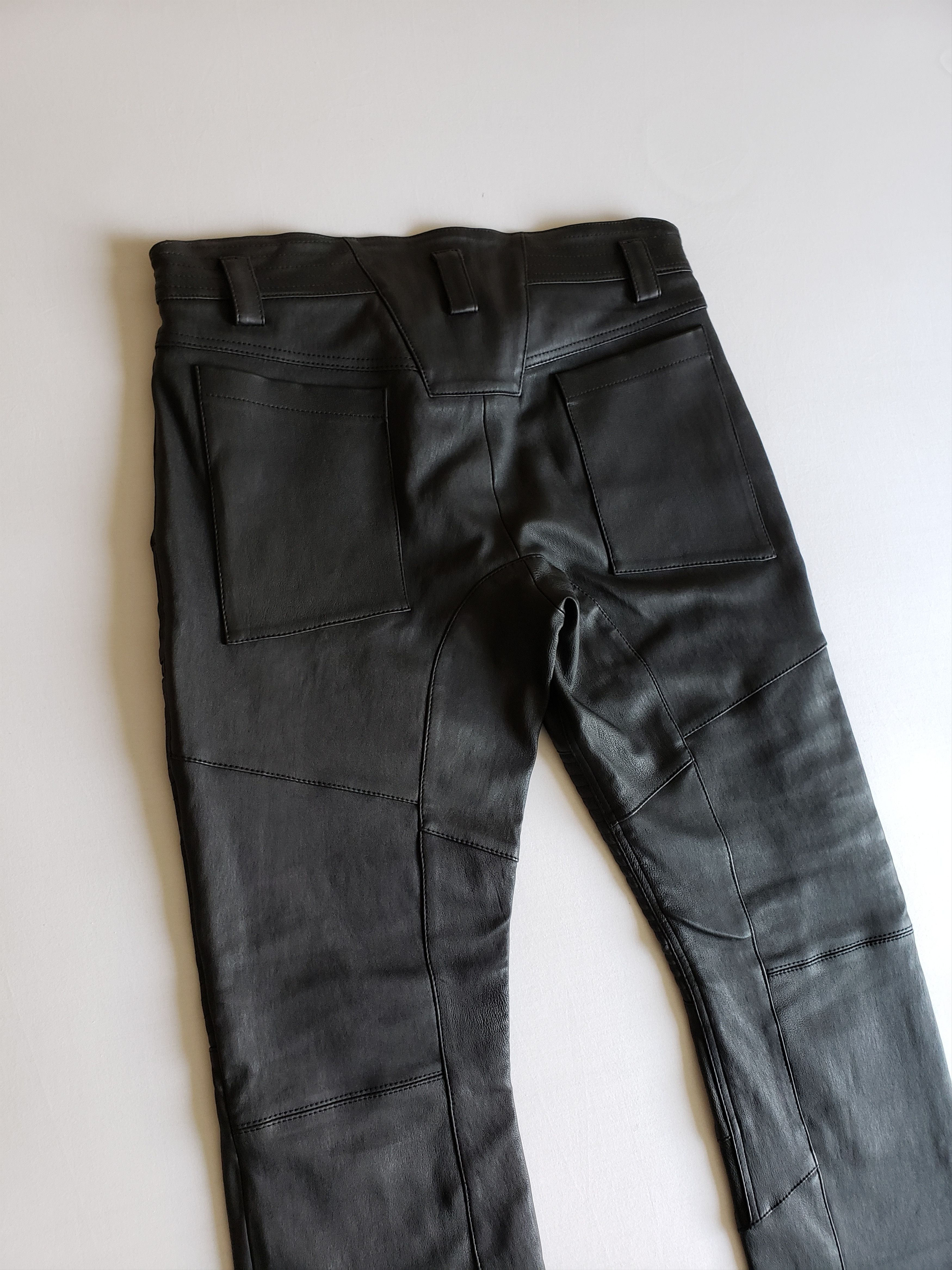 Helmut Lang New H.L $1,795 Leather Moto Pants Size US 33 - 9 Thumbnail