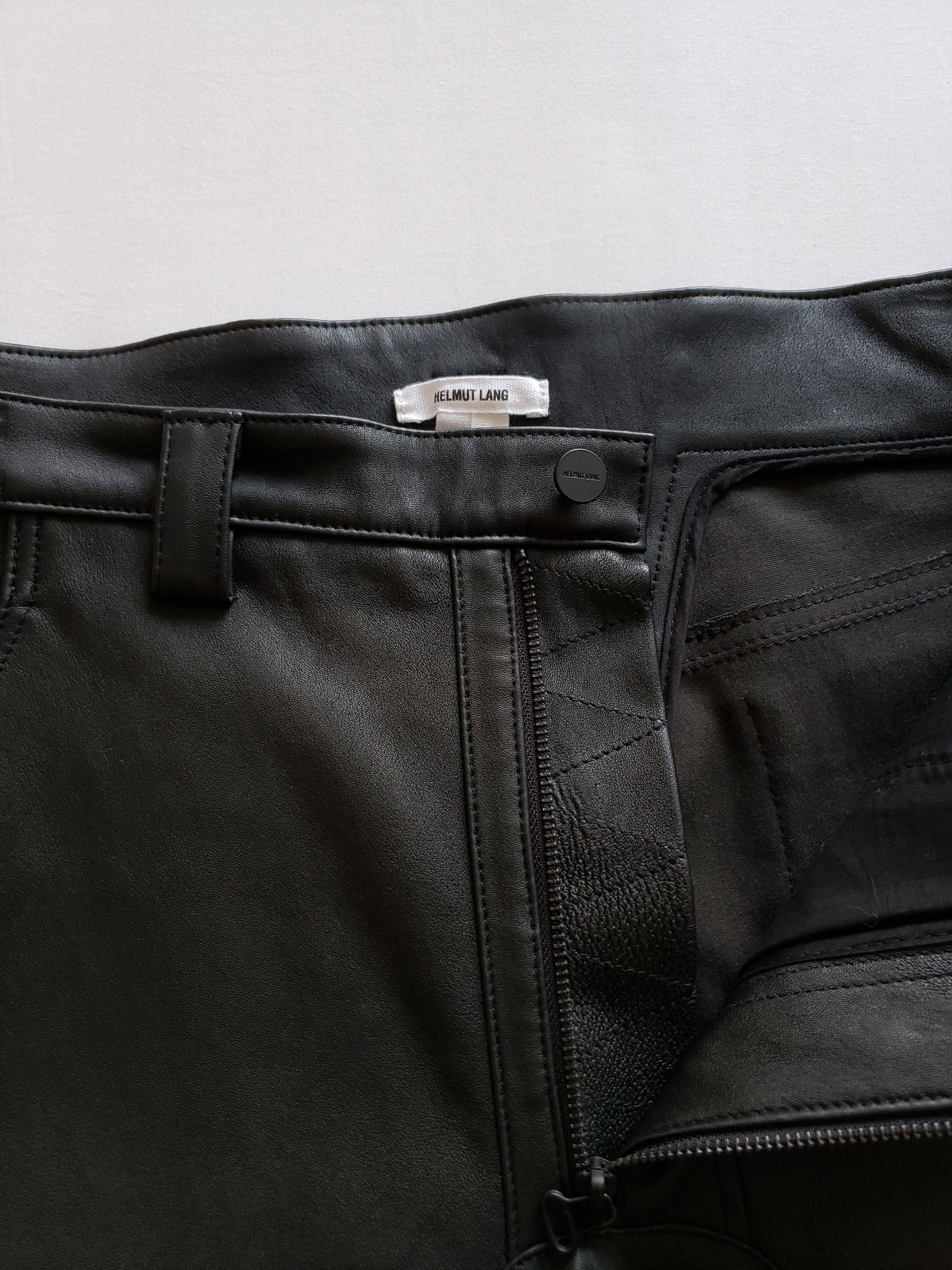 Helmut Lang New H.L $1,795 Leather Moto Pants Size US 33 - 11 Thumbnail