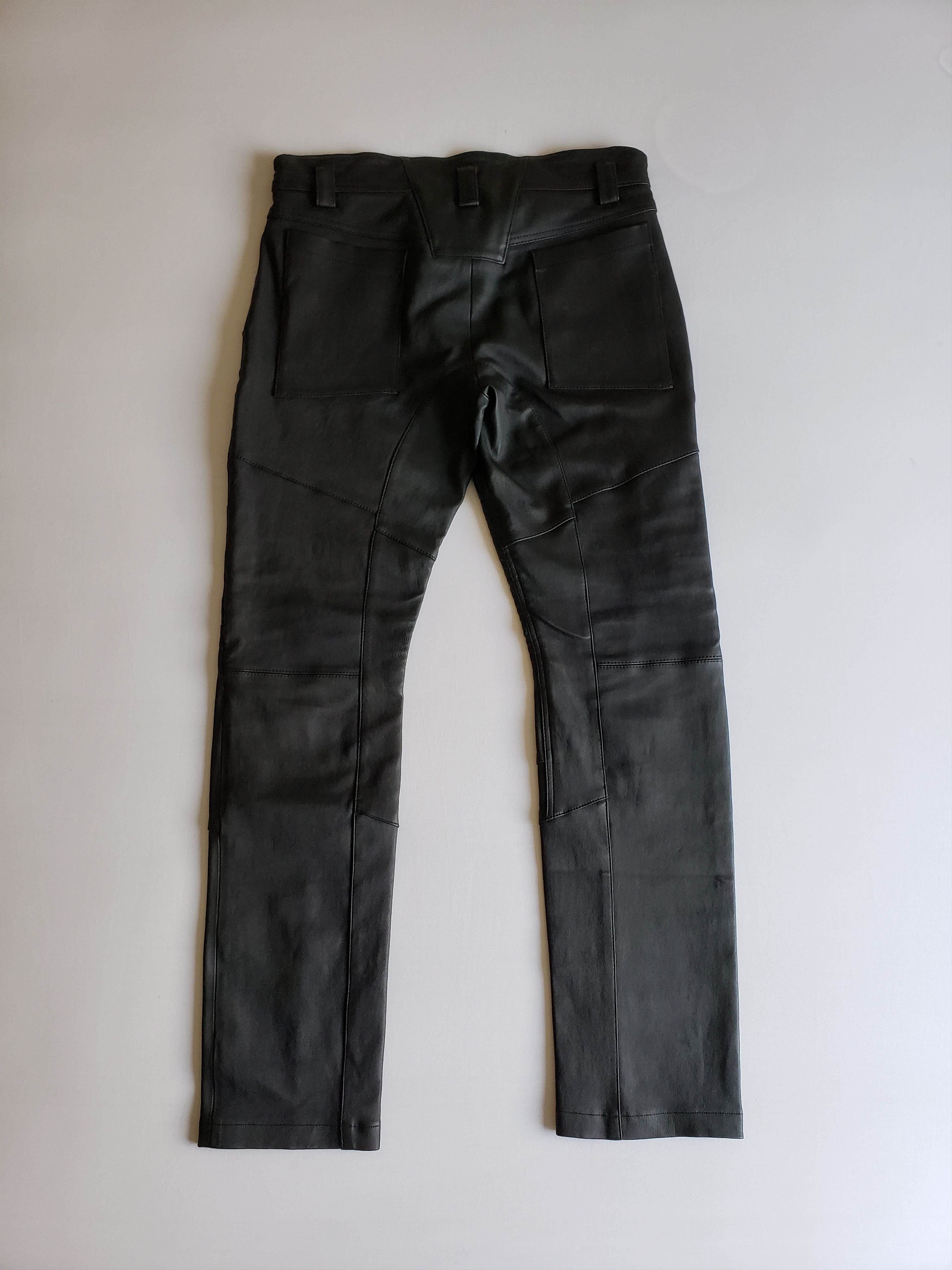 Helmut Lang New H.L $1,795 Leather Moto Pants Size US 33 - 8 Thumbnail