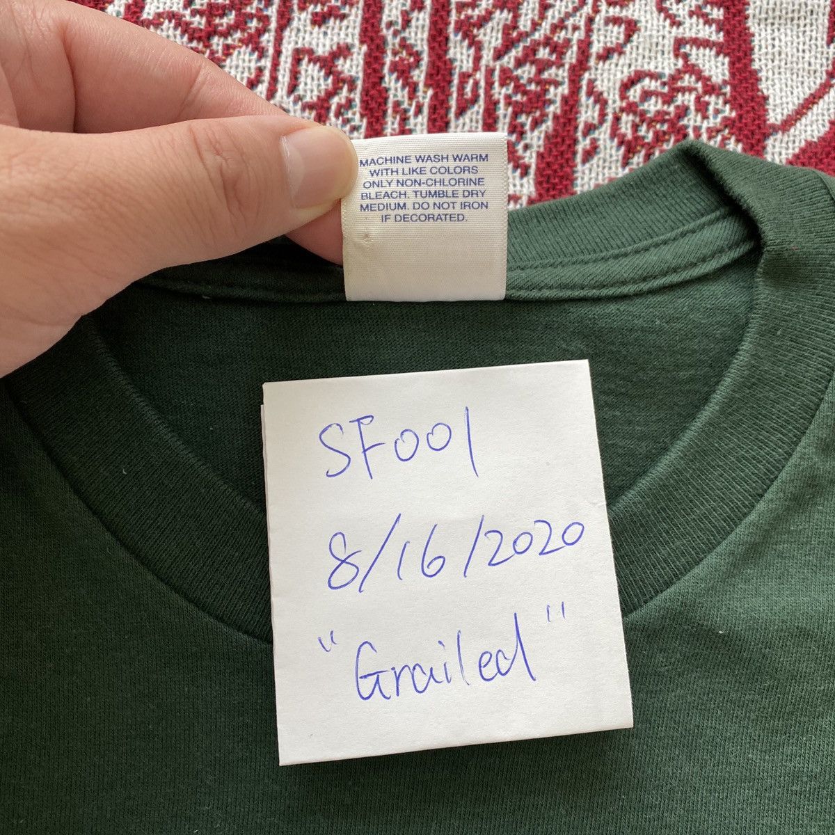 Supreme Used FW16 Supreme Gucci Mane Tee Dark Green Size L Size US L / EU 52-54 / 3 - 4 Thumbnail