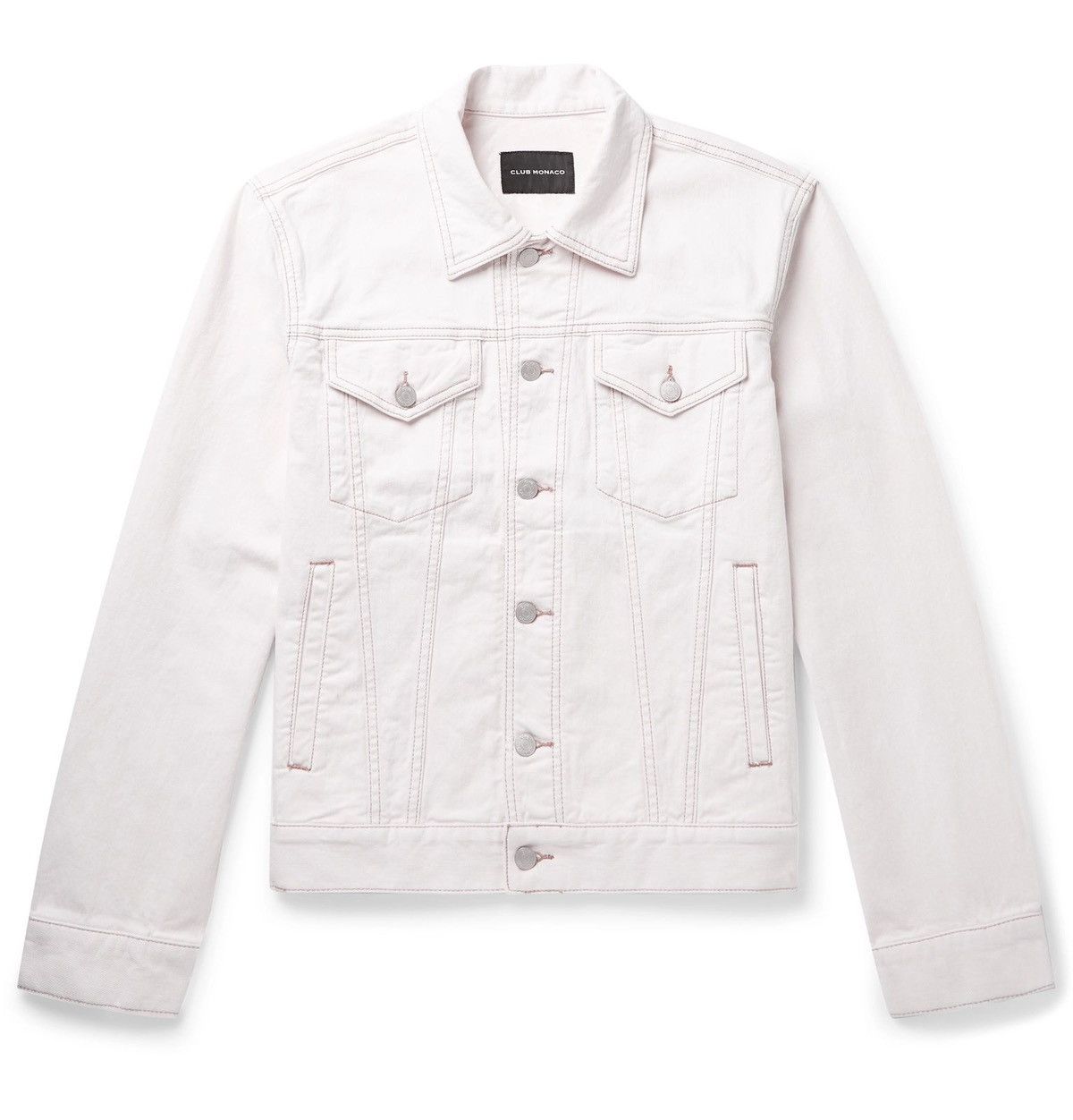 Club Monaco White Denim Jacket Size US M / EU 48-50 / 2 - 1 Thumbnail