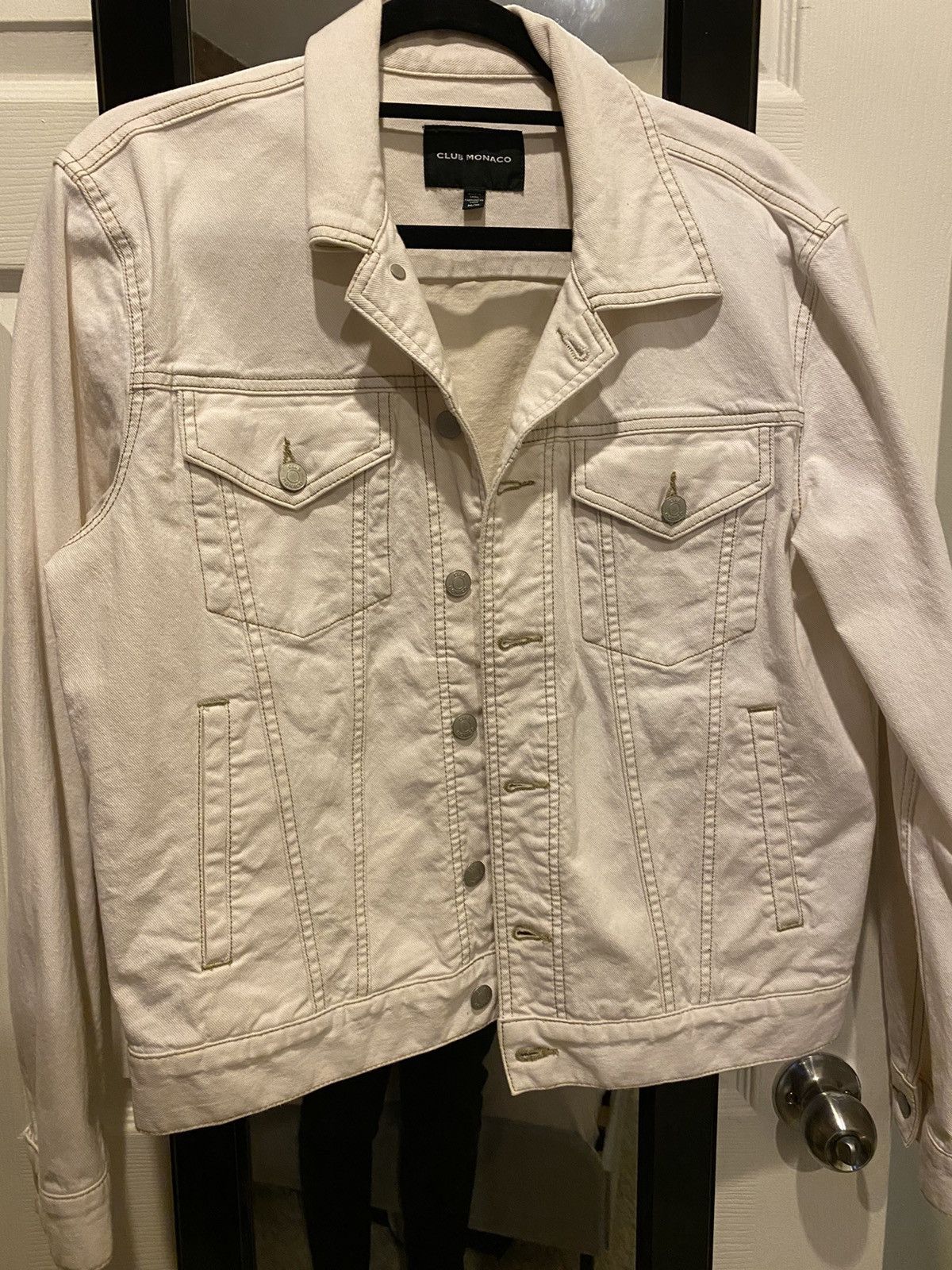 Club Monaco White Denim Jacket Size US M / EU 48-50 / 2 - 3 Thumbnail