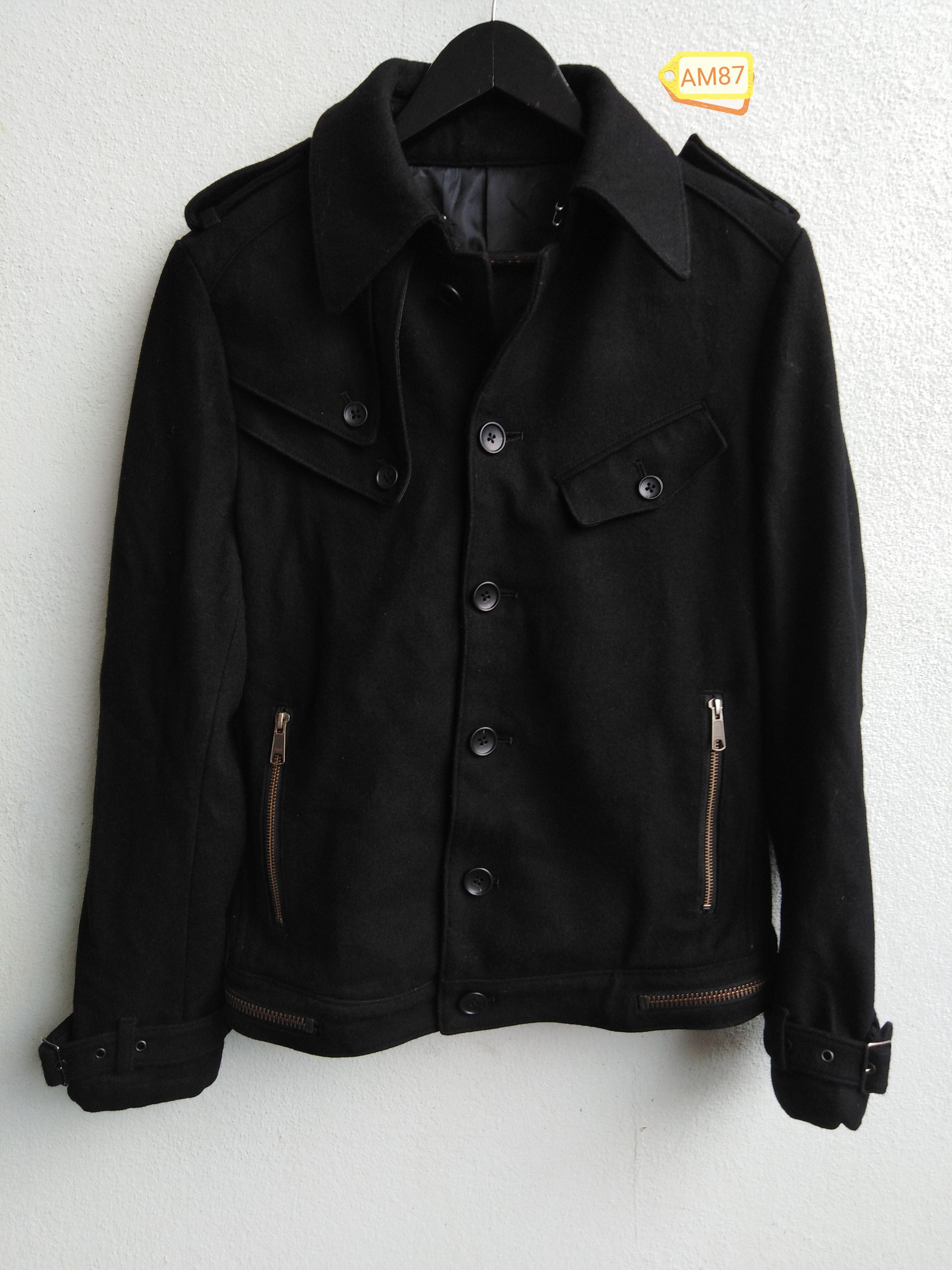 ジャケット・アウター PPFM napoleon jacket FOR SALE: PPFM 'Napoleon' Jacket in Heavy Black Wool, size