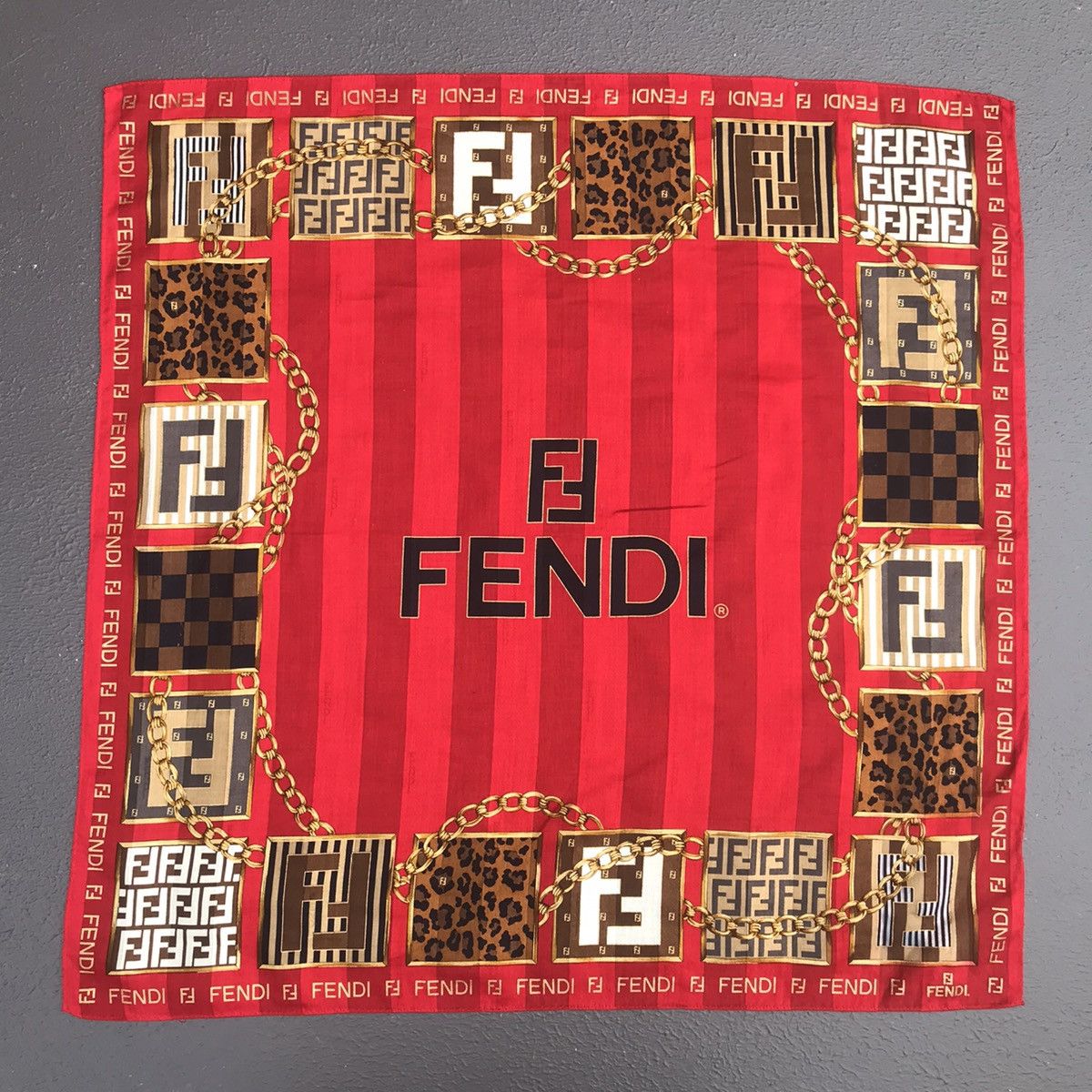 Fendi FENDI Neckerchief/Bandana/Handkerchief - LC0004 Size ONE SIZE - 3 Thumbnail