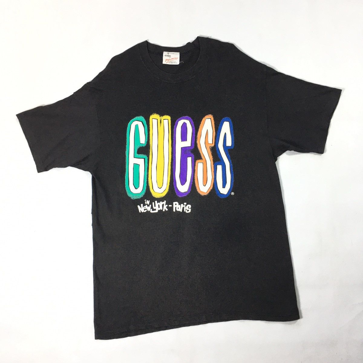 Georges Marciano × Guess Vintage 90s Guess By George Marciano New York Paris Tshirt Size US L / EU 52-54 / 3 - 2 Thumbnail