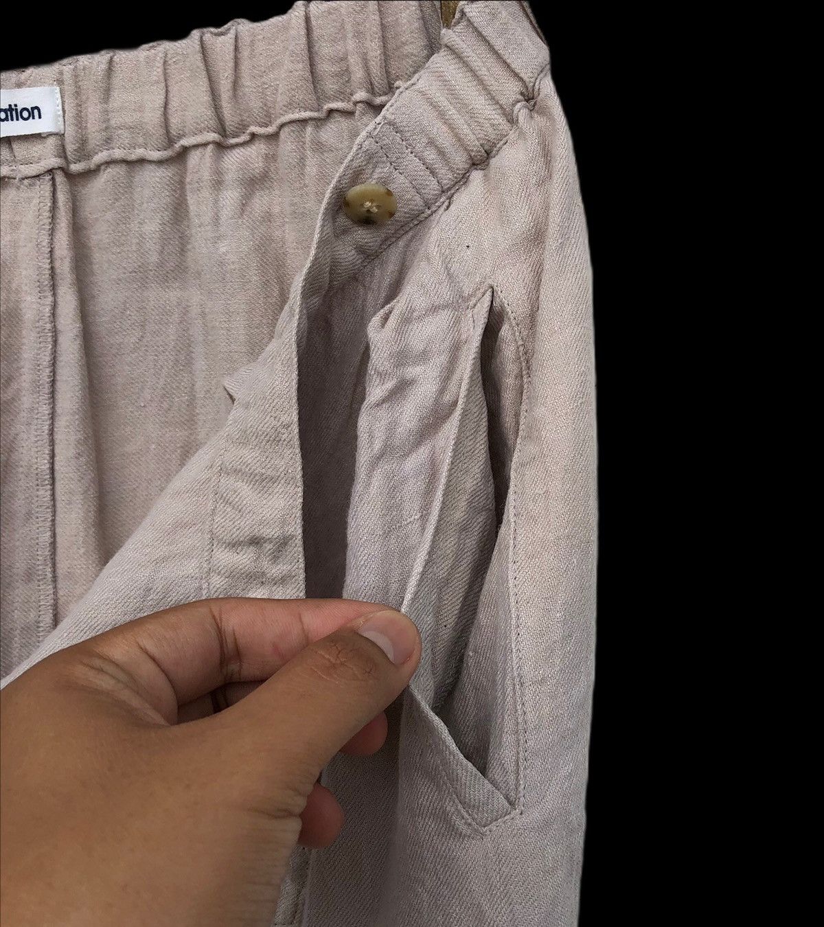 Plantation Miyake's Asymmetrical Cropped Bottom