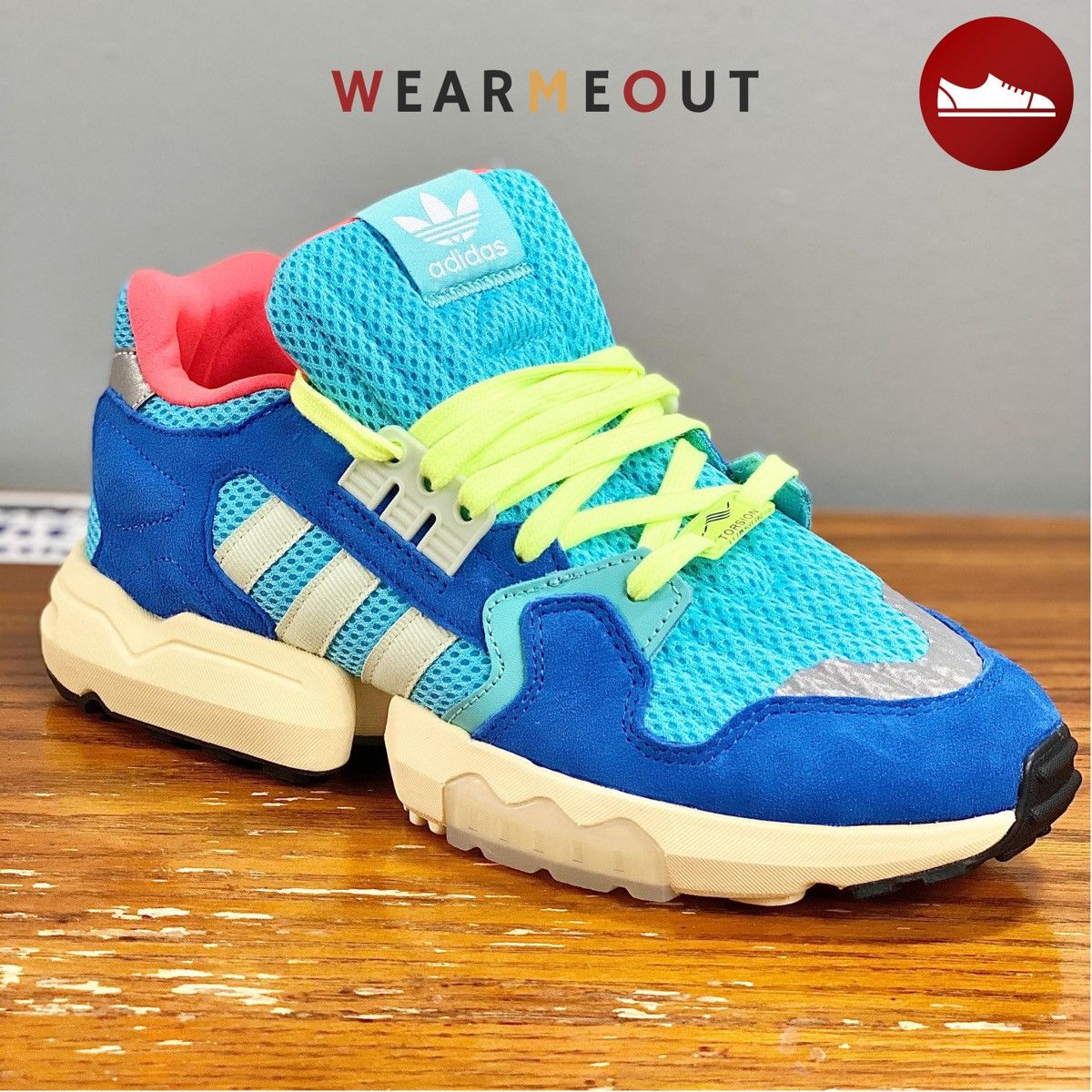 adidas zx torsion bright cyan