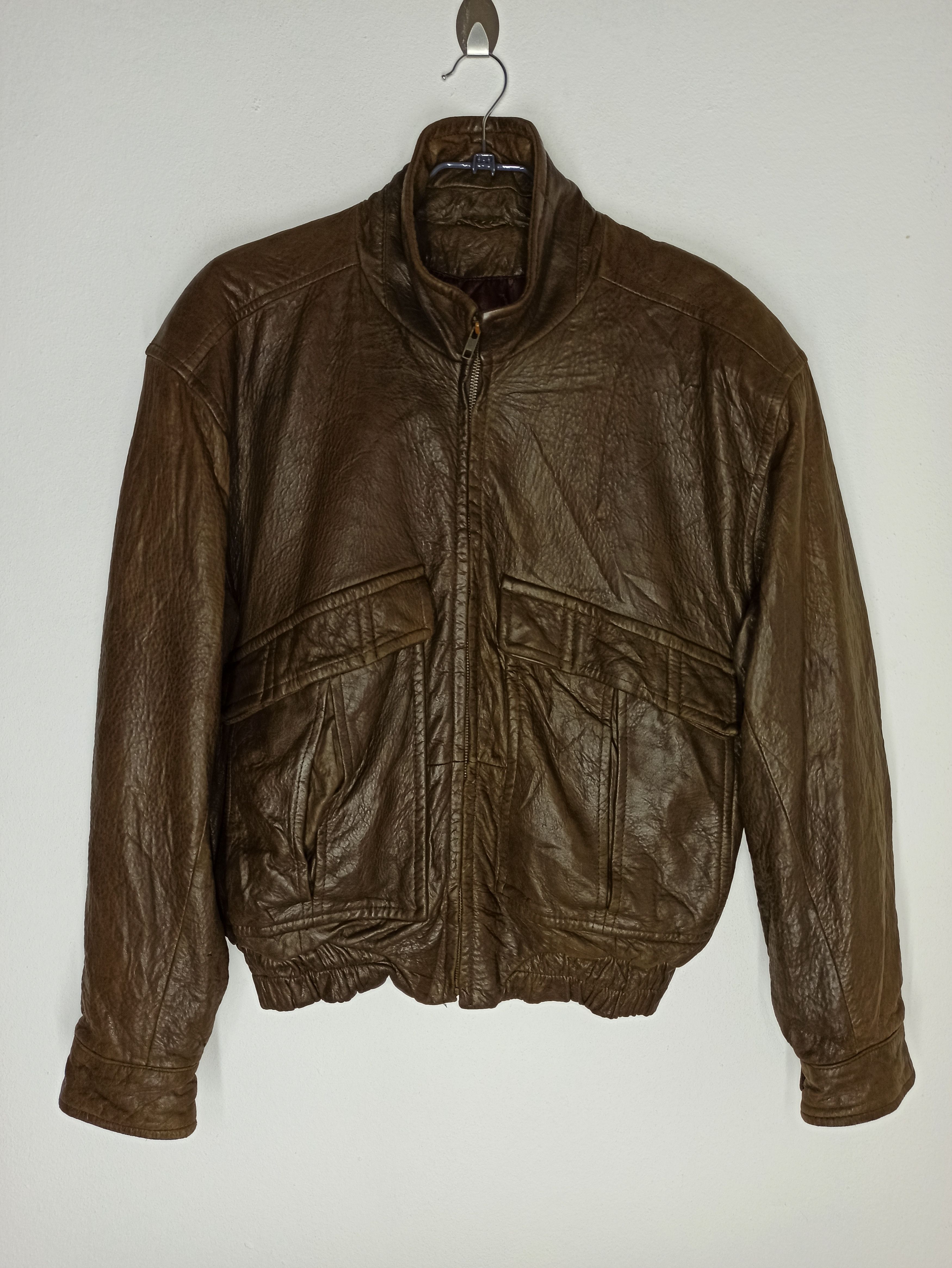 Vintage Men's Robert Comstock Bomber top Style Leather Jacket Sz XL