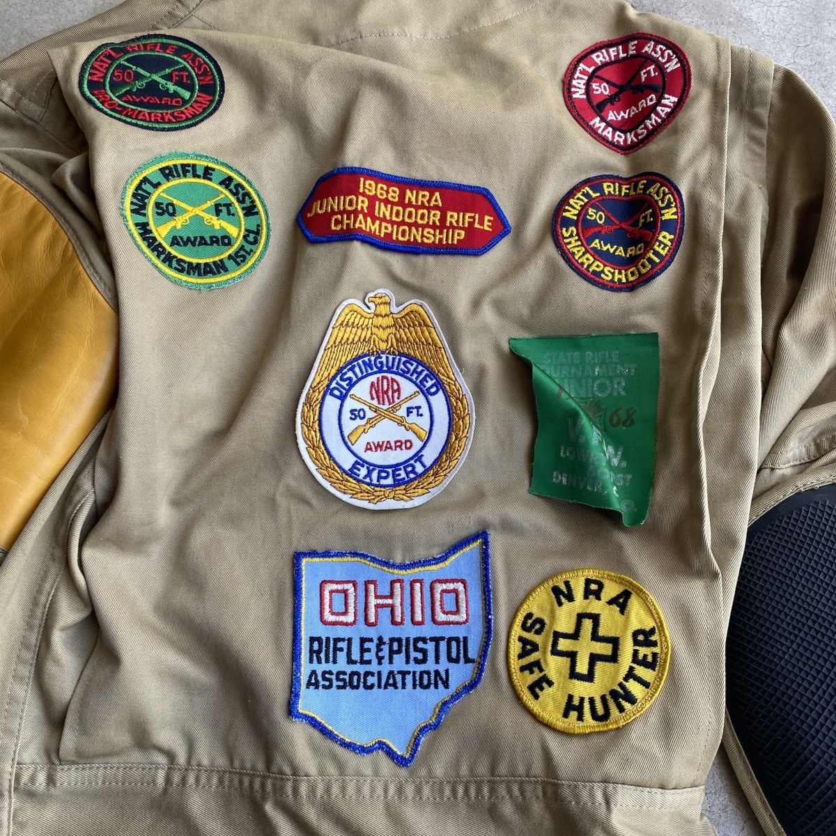 Vintage 1960s 10X hunting Jacket patches Beige Khaki Jacket M Size US M / EU 48-50 / 2 - 4 Thumbnail