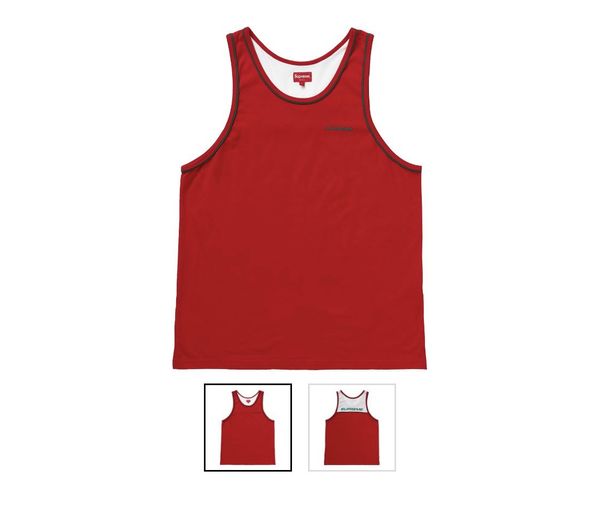 Supreme Piping Tank Top Red