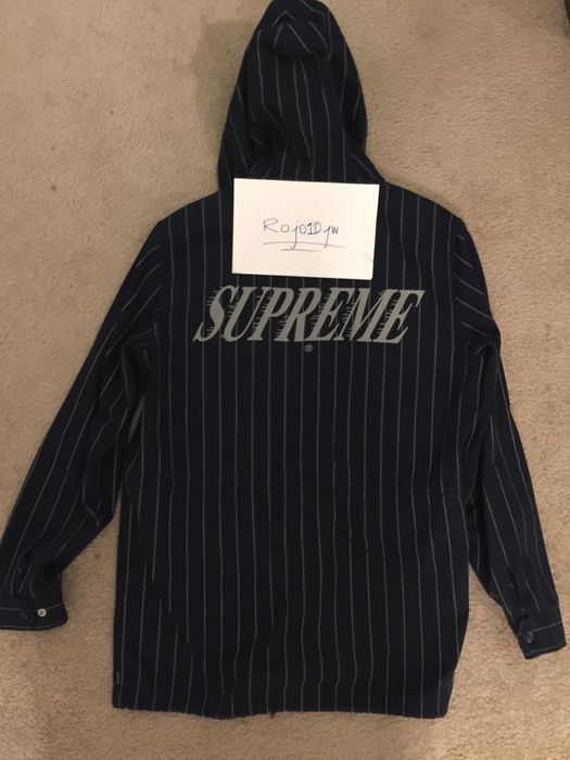 Supreme Supreme Pinstripe Twill Parka | Grailed