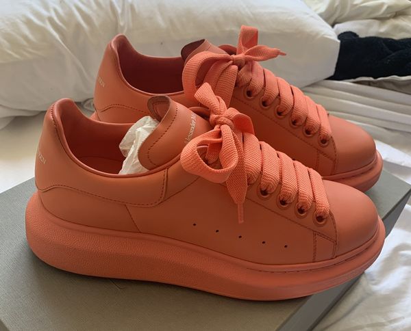 Peach alexander best sale mcqueen sneakers