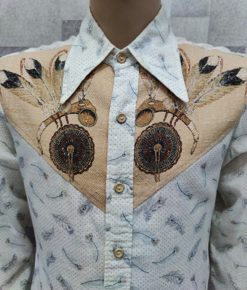 Kennington Ltd. Vtg KENNINGTON Navajo Red Indian Long Sleeve Shirt Size US M / EU 48-50 / 2 - 6 Thumbnail