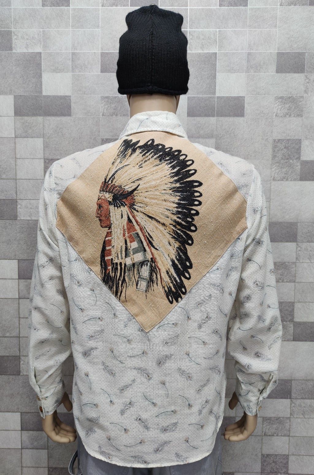 Kennington Ltd. Vtg KENNINGTON Navajo Red Indian Long Sleeve Shirt Size US M / EU 48-50 / 2 - 2 Thumbnail