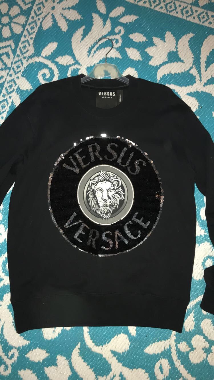 Versace sequin sweatshirt cheap