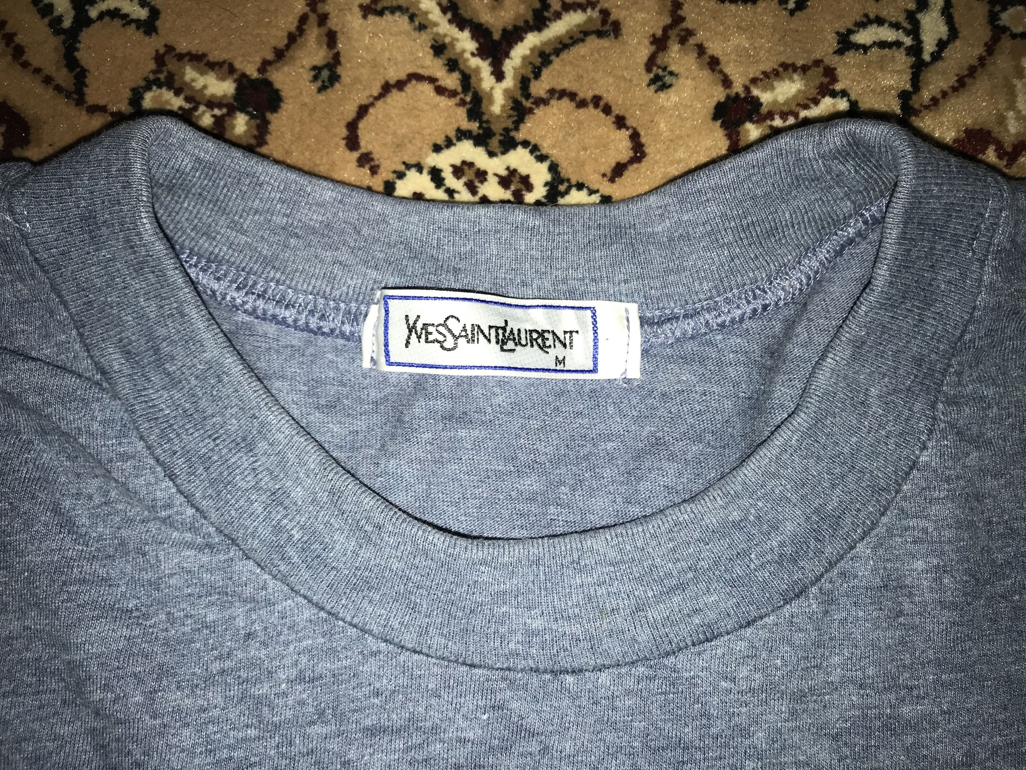 YSL Pour Homme Yves Saint Laurent LS plain tee small