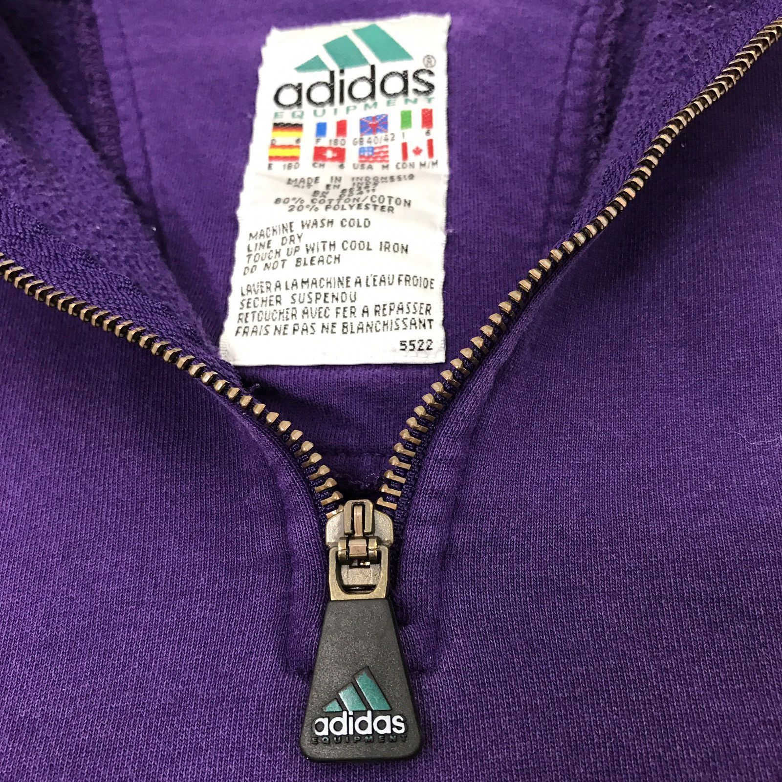 Adidas Vintage 90's Adidas pullover half-zip Size US M / EU 48-50 / 2 - 3 Thumbnail