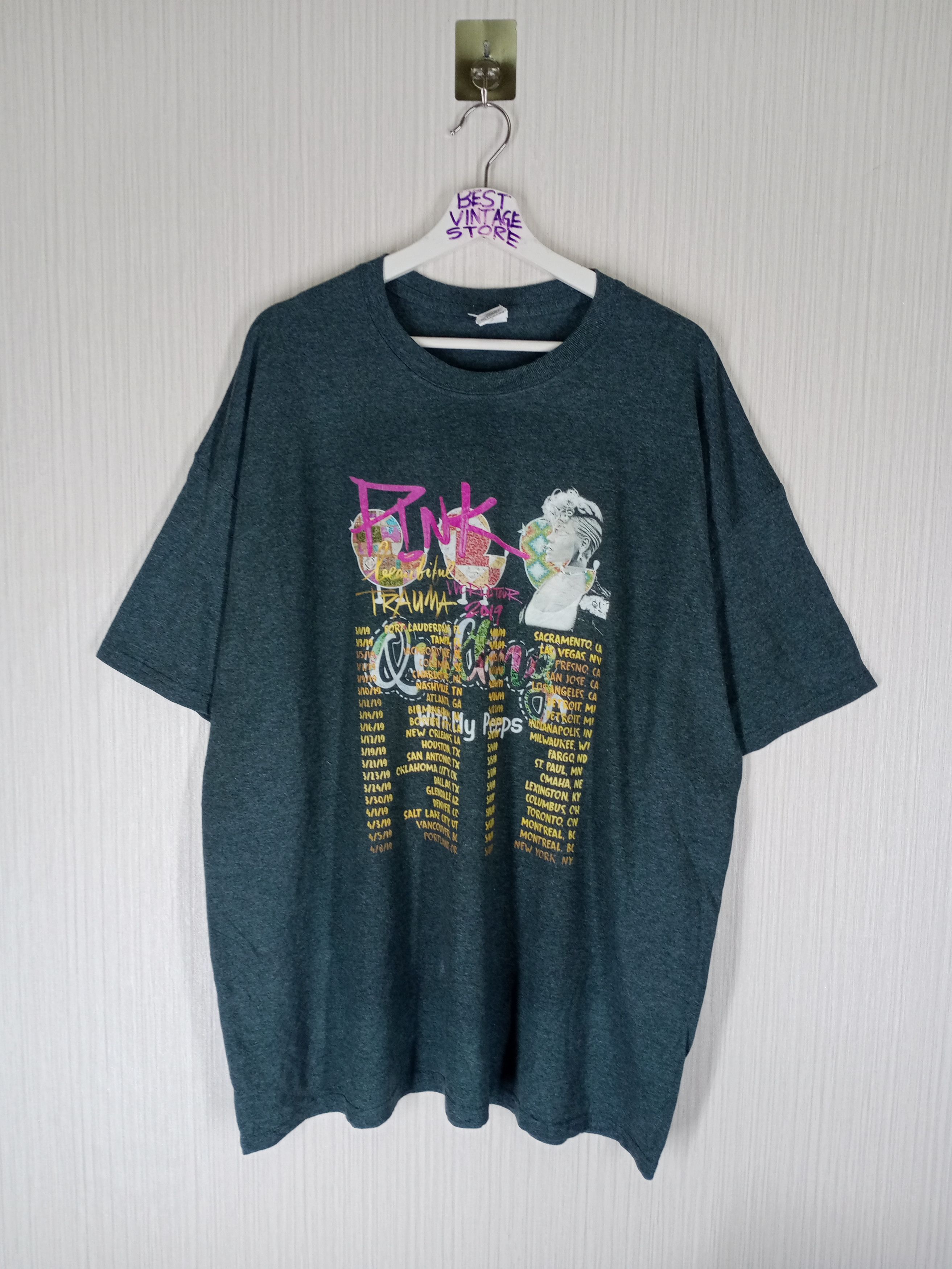 Band Tees × Pink Rare Pink World Tour 2019 Tshirt Size US XXL / EU 58 / 5 - 1 Thumbnail