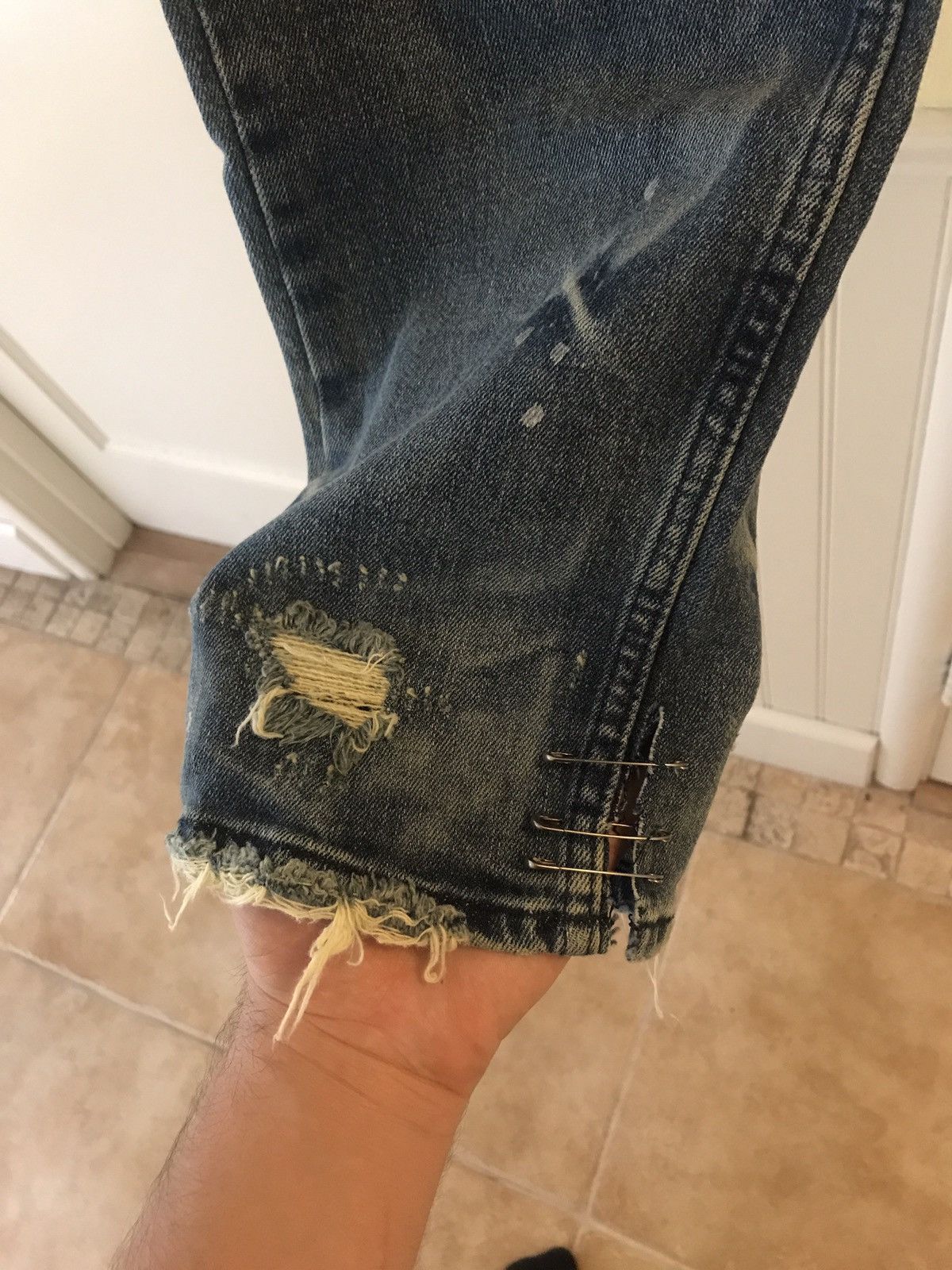 Pacsun *CUSTOM* PacSun Premium Skinny Distressed Jeans - Size 34 Size US 34 / EU 50 - 2 Thumbnail