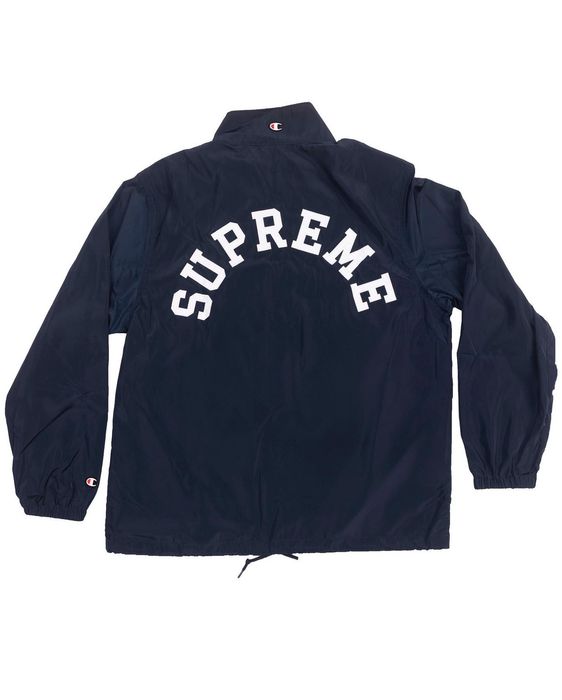 Supreme Champion Half Zip Pullover Jacket Navy Size Large SS17