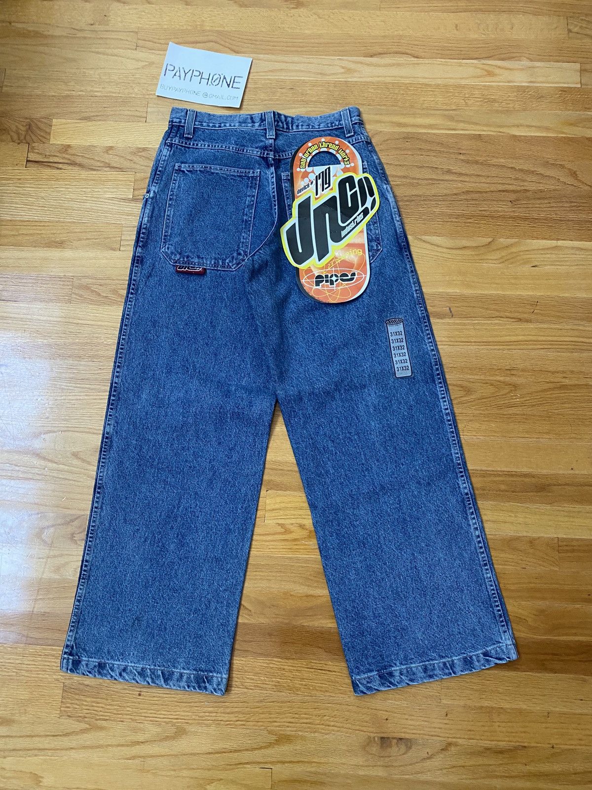 Unwashed Vintage 1990’s JNCO Denim Jeans Roadkill
