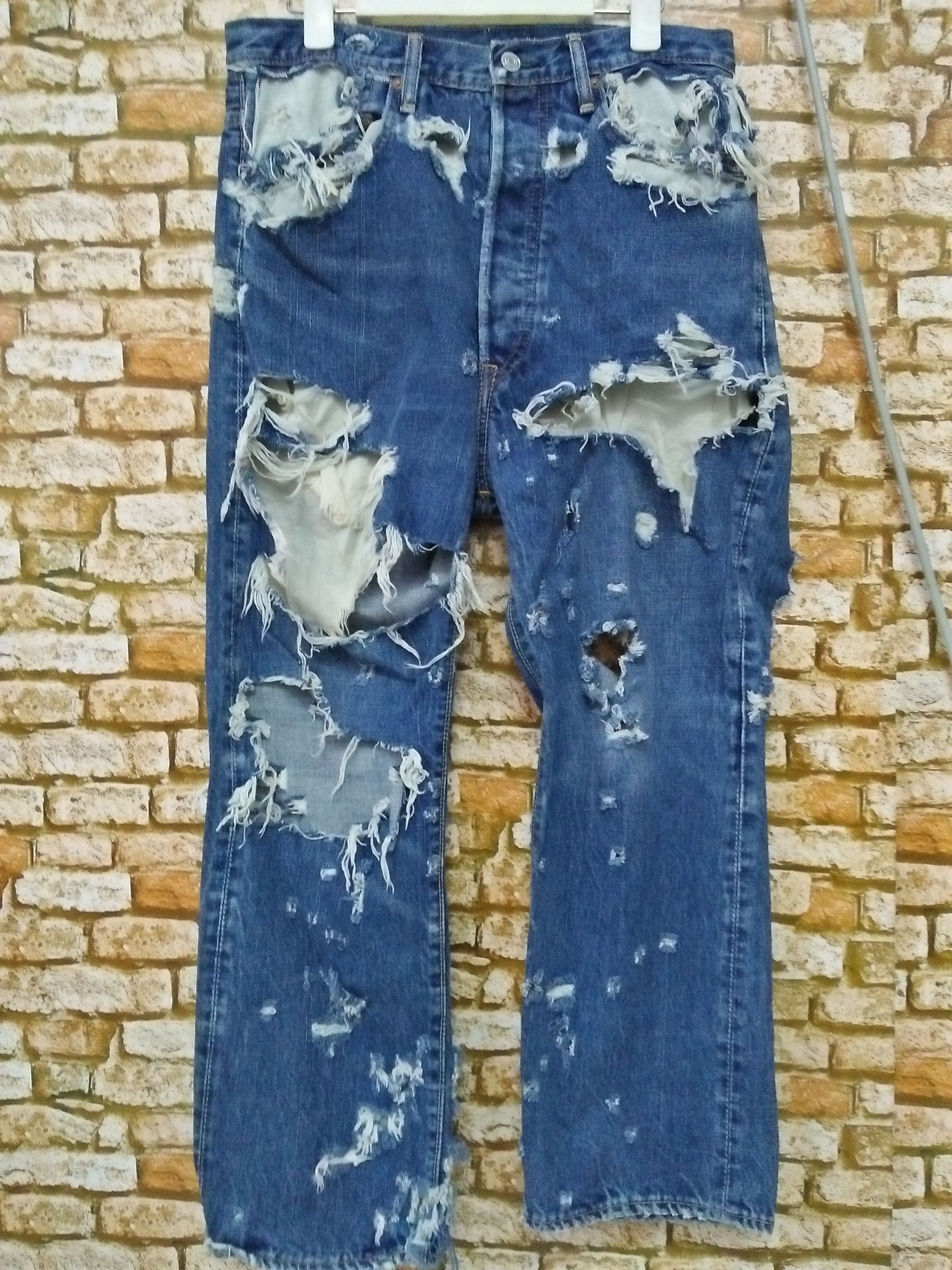 Japanese Brand RNA TRANSFORM & NEW JAPAN HEAVY DISTRESSED DESTROYED (A861) Size US 32 / EU 48 - 1 Thumbnail