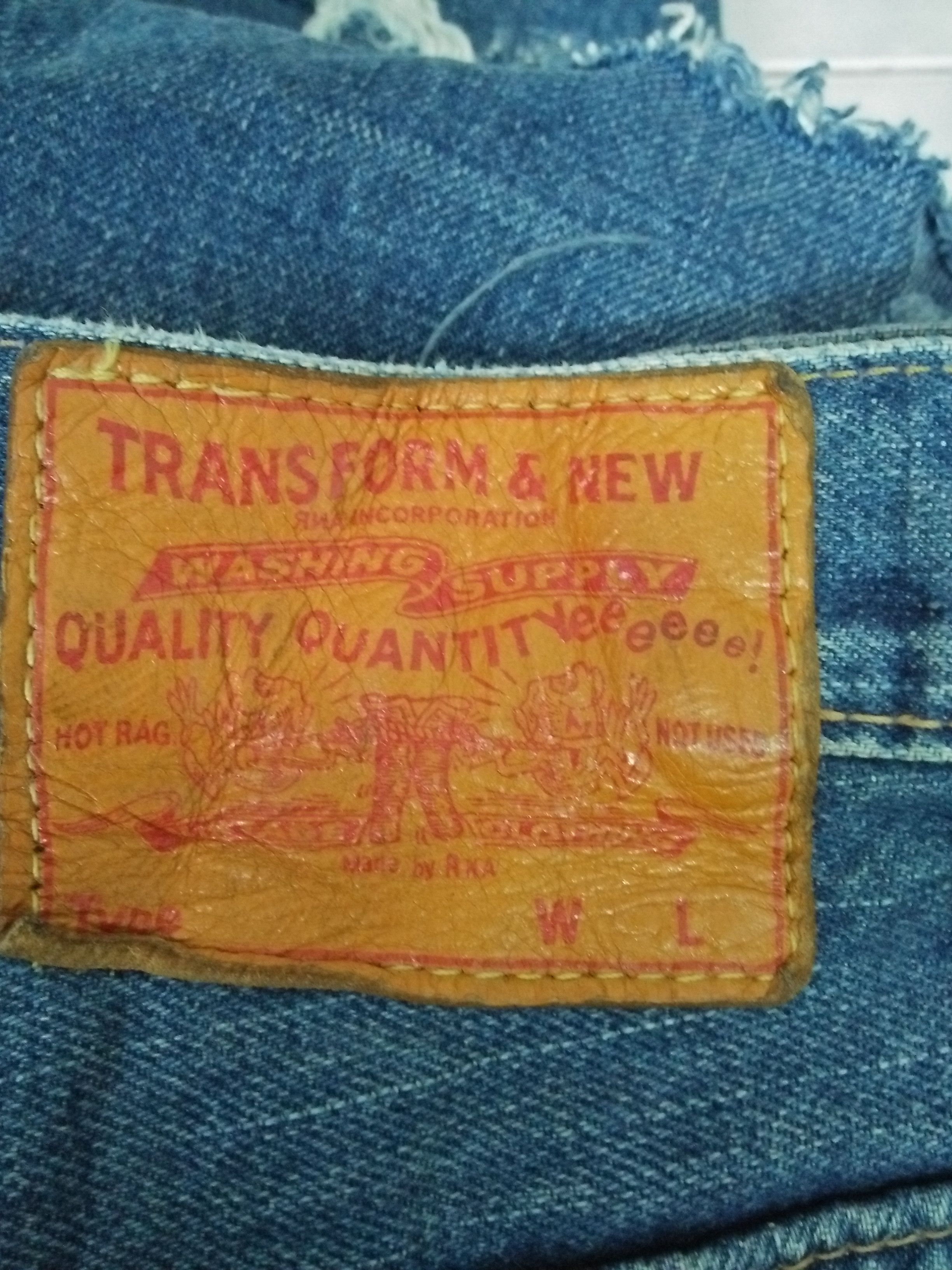 Japanese Brand RNA TRANSFORM & NEW JAPAN HEAVY DISTRESSED DESTROYED (A861) Size US 32 / EU 48 - 14 Thumbnail