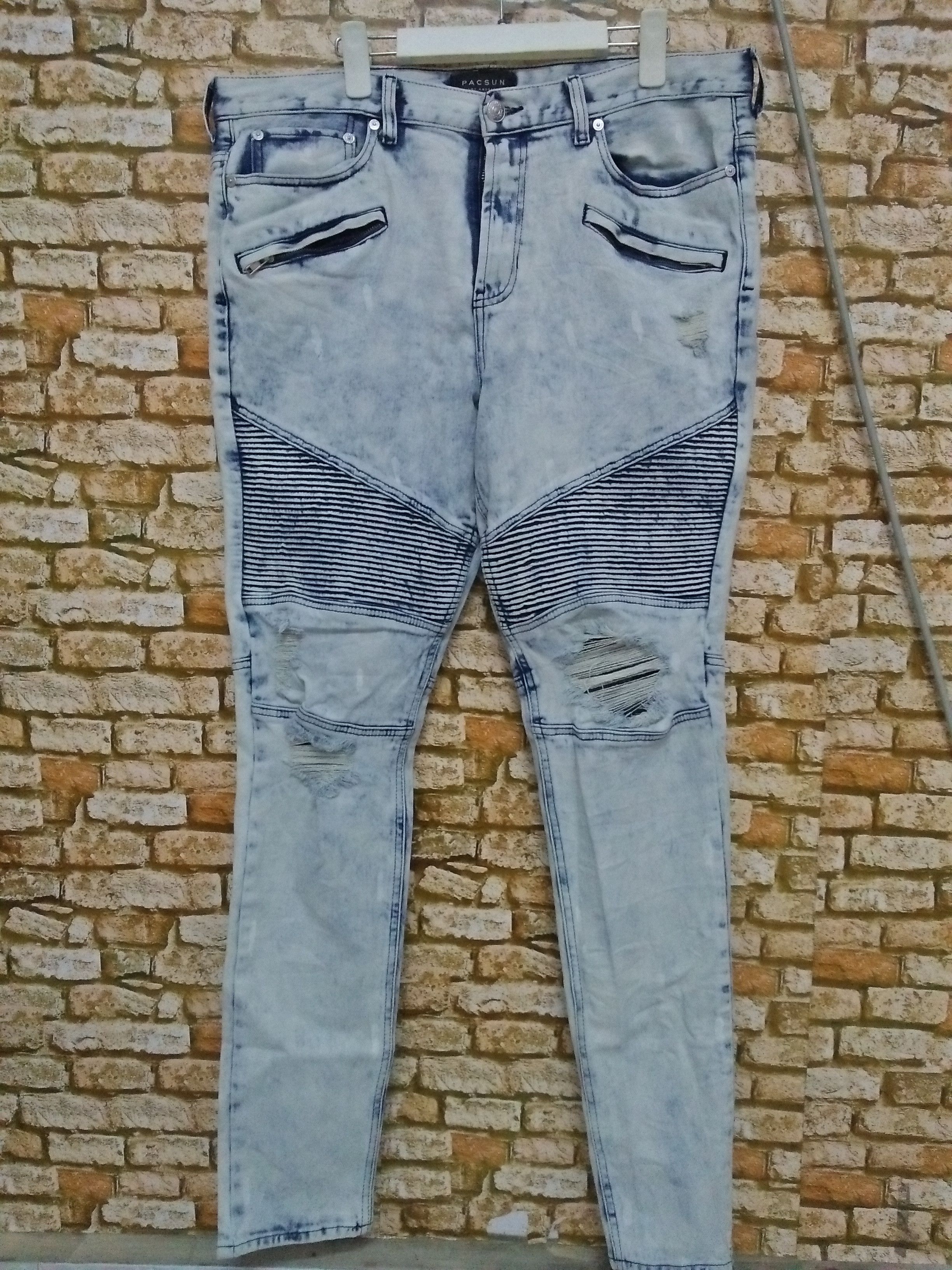 PASCUN LA PAINTER BIKERS ACID WASH DENIM AKA BALMAIN (B3)