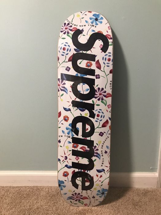 Supreme Supreme Airbrushed Floral Skateboard Deck White | Grailed