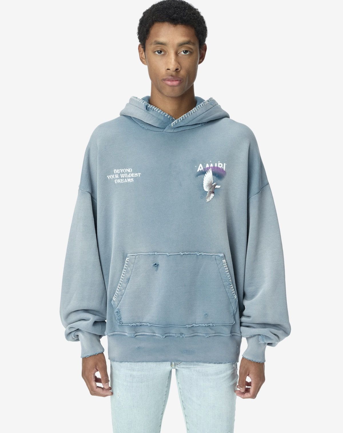 Amiri eternal dove hoodie sale