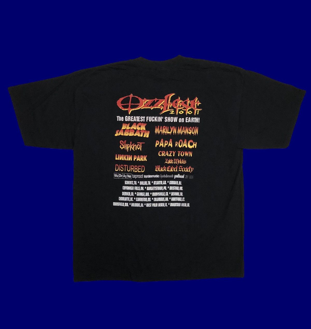 Band Tees × Vintage 01’ Ozzfest Rare Graphic Festival Tee Size US XL / EU 56 / 4 - 3 Thumbnail