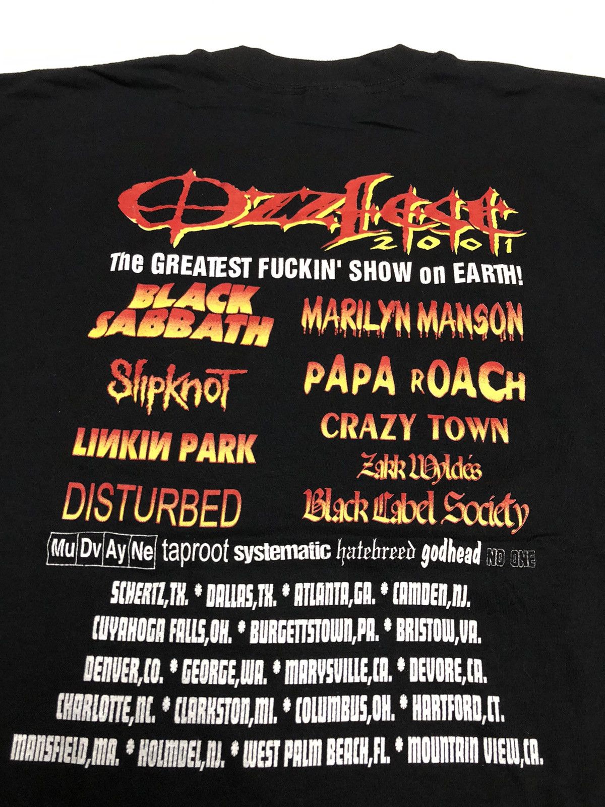 Band Tees × Vintage 01’ Ozzfest Rare Graphic Festival Tee Size US XL / EU 56 / 4 - 7 Thumbnail