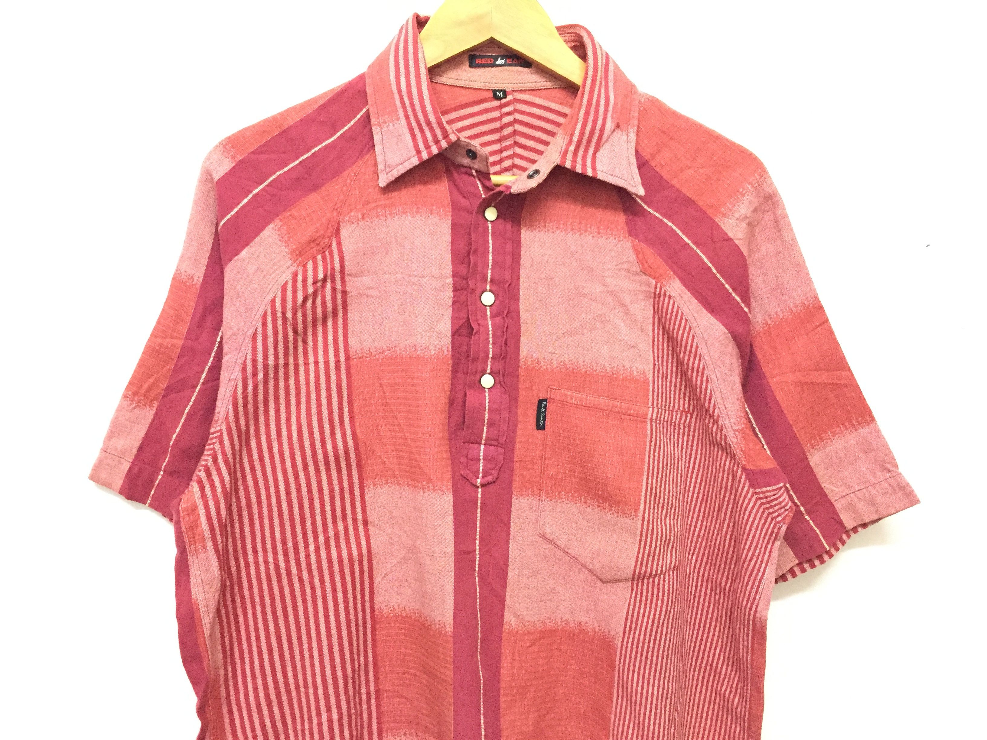 Japanese Brand × Paul Smith Red Ear × Toyo Enterprises 1990s Red Ear half Snap button check Size US M / EU 48-50 / 2 - 2 Thumbnail