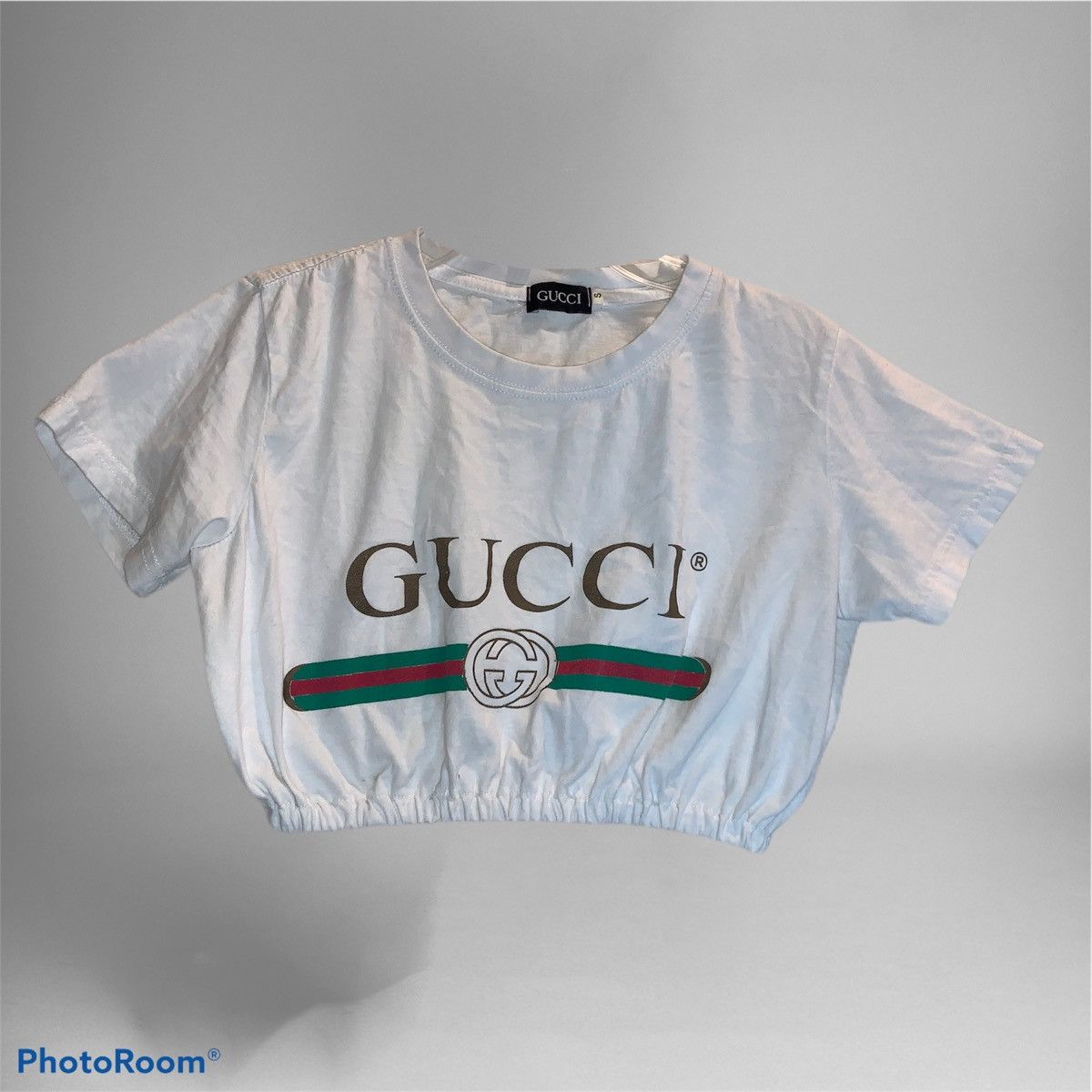 Gucci Vintage Reworked vintage GUCCI t shirt crop top Grailed