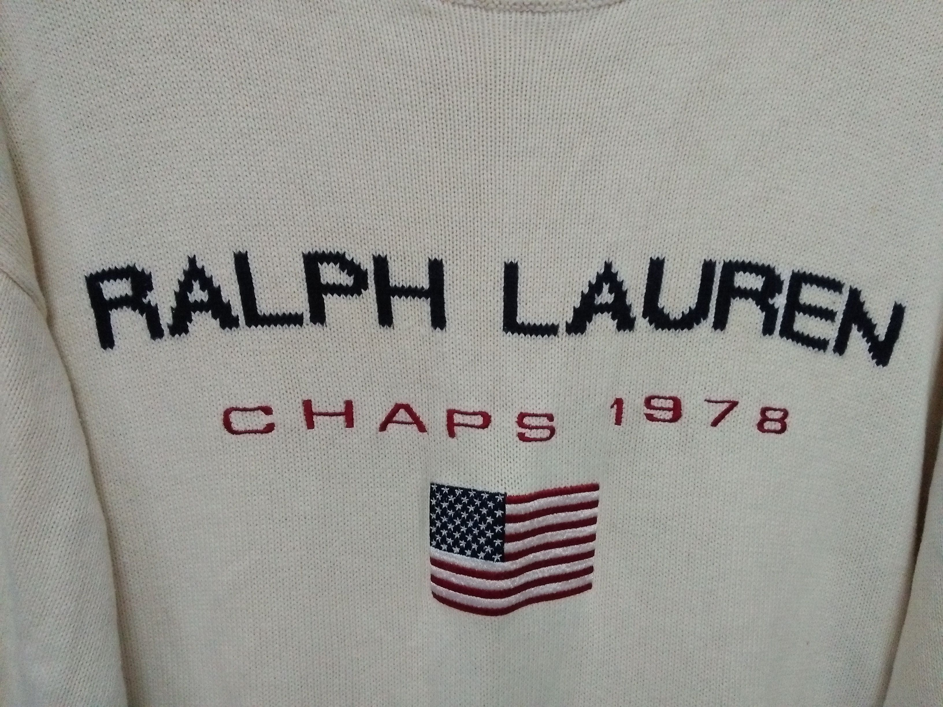 Chaps Ralph Lauren POLO RALPH LAUREN BIG LOGO FLAG KNITWEAR (B109) Size US M / EU 48-50 / 2 - 2 Thumbnail