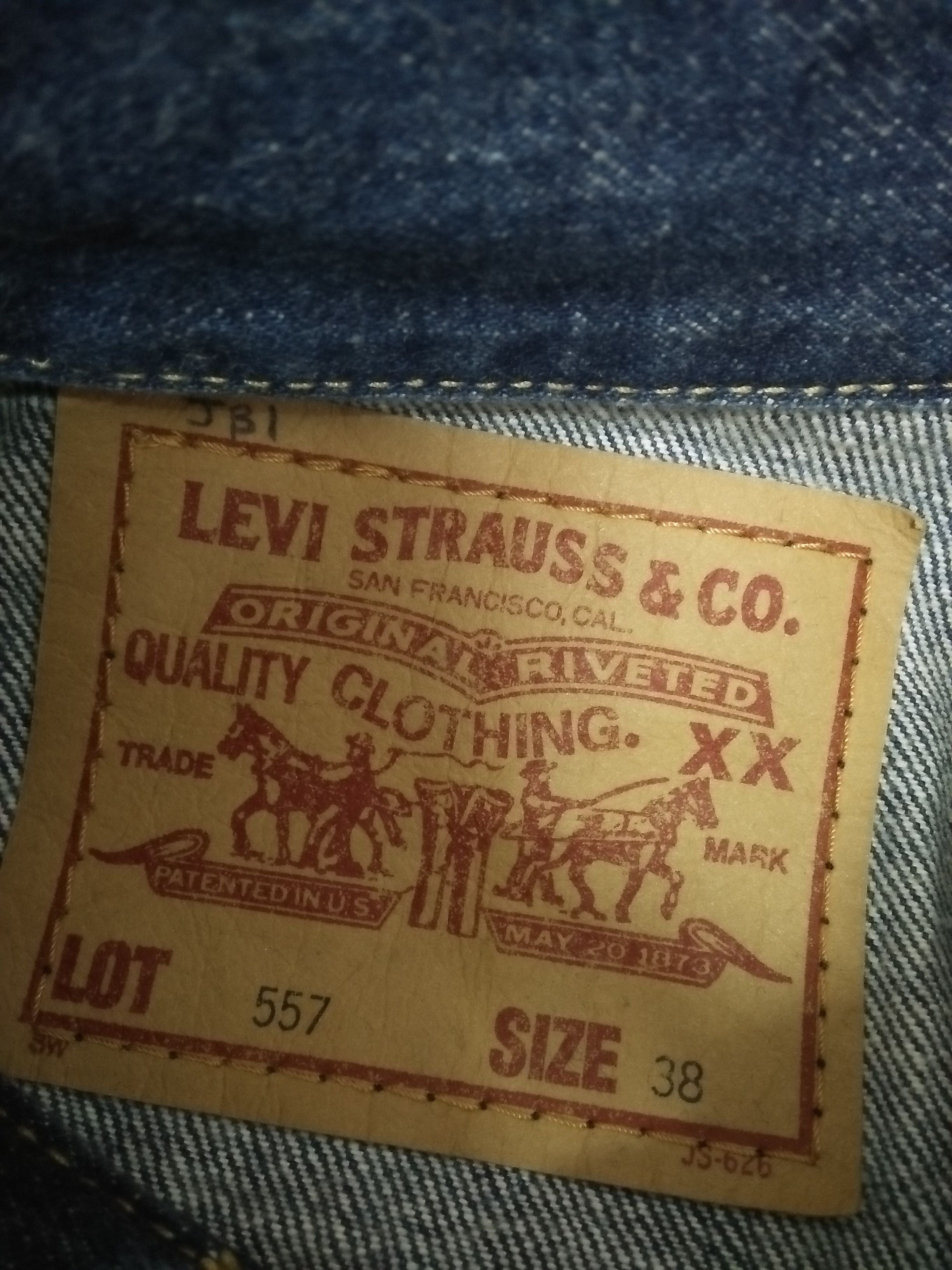 Levi's Vintage Clothing VTG LEVIS 557 BIG E DENIM JACKET (B68) Size US S / EU 44-46 / 1 - 6 Thumbnail