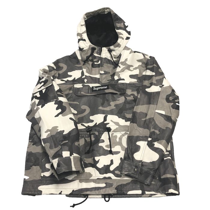 Supreme 18FW Camouflage Leather Anorak | Grailed