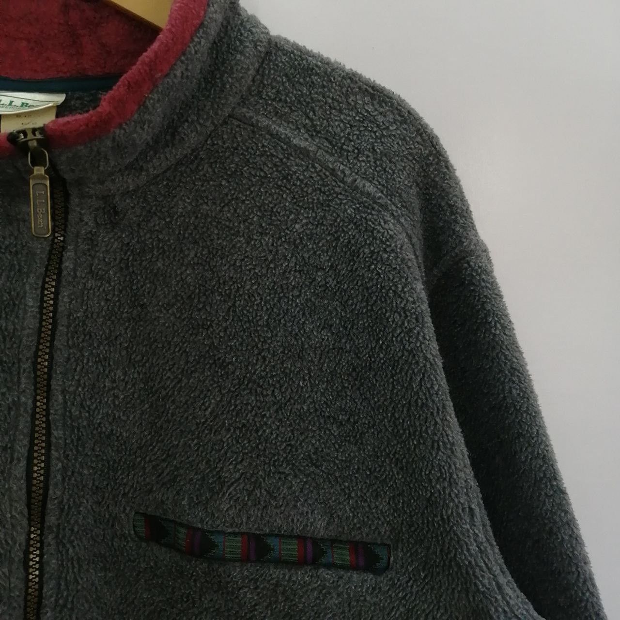 Designer 🔥L.L. Bean Zip Up Dark Grey Winter Fleece Jacket Size US XL / EU 56 / 4 - 2 Thumbnail