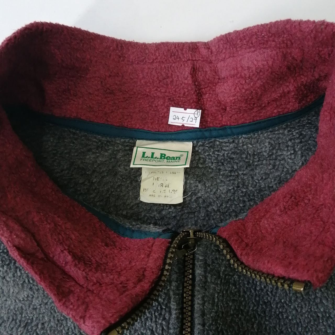 Designer 🔥L.L. Bean Zip Up Dark Grey Winter Fleece Jacket Size US XL / EU 56 / 4 - 5 Thumbnail