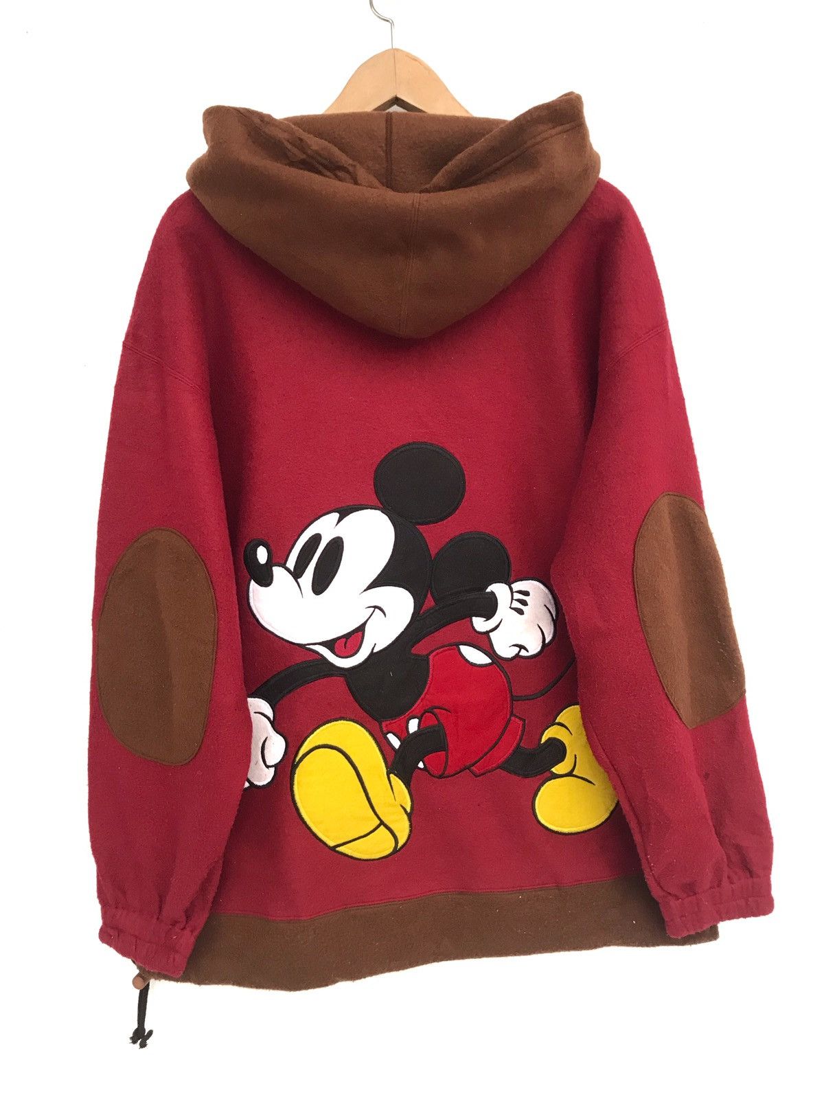 Amista club mickey mouse big embroidery logo fleece hooded