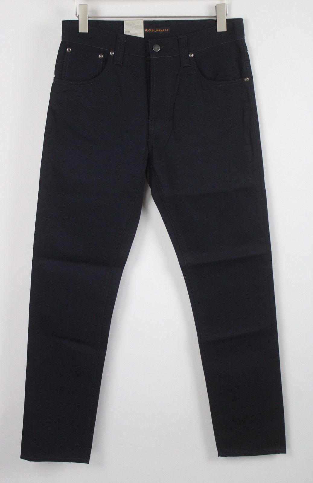 Nudie Jeans STEADY EDDIE DRY BROKEN NAVY W32/L34 Straight Jeans 