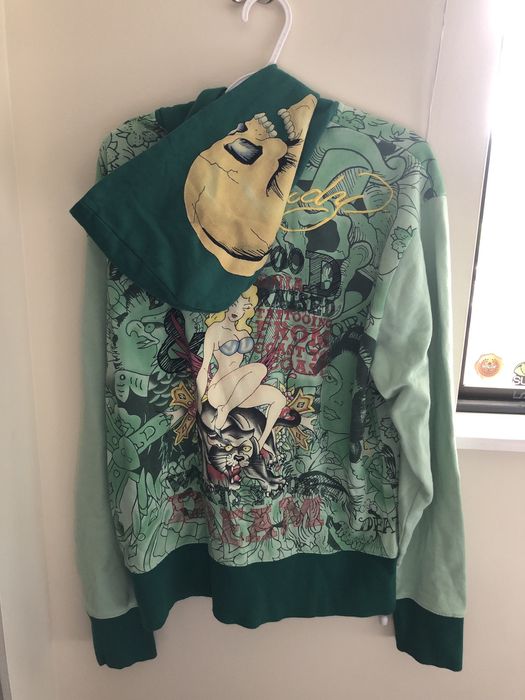Vintage Ed Hardy All Over Print Zip up hoodie Size US XL / EU 56 / 4 - 2 Preview