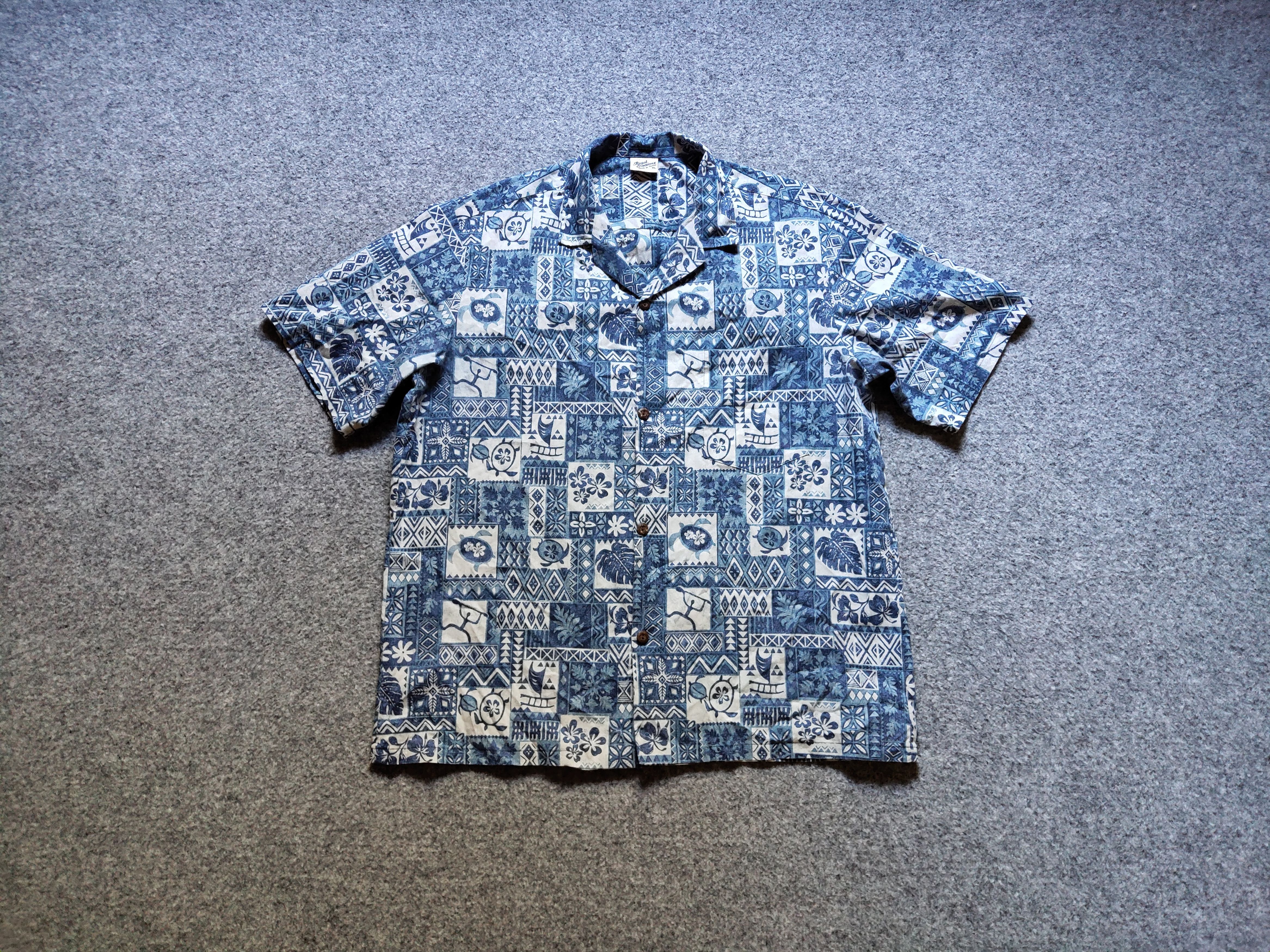 Vintage Vintage ROYAL HAWAIIAN CREATIONS TAPA MEN'S ALOHA SHIRT Size US XL / EU 56 / 4 - 8 Thumbnail